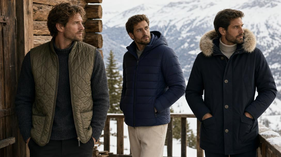 Cappotti e piumini uomo: guida alla scelta tra modelli urban, heritage e imbottiti