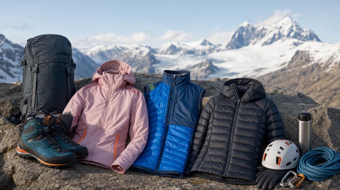 Selezione Black Friday alpinismo con scarponi, giacche tecniche e accessori da montagna
