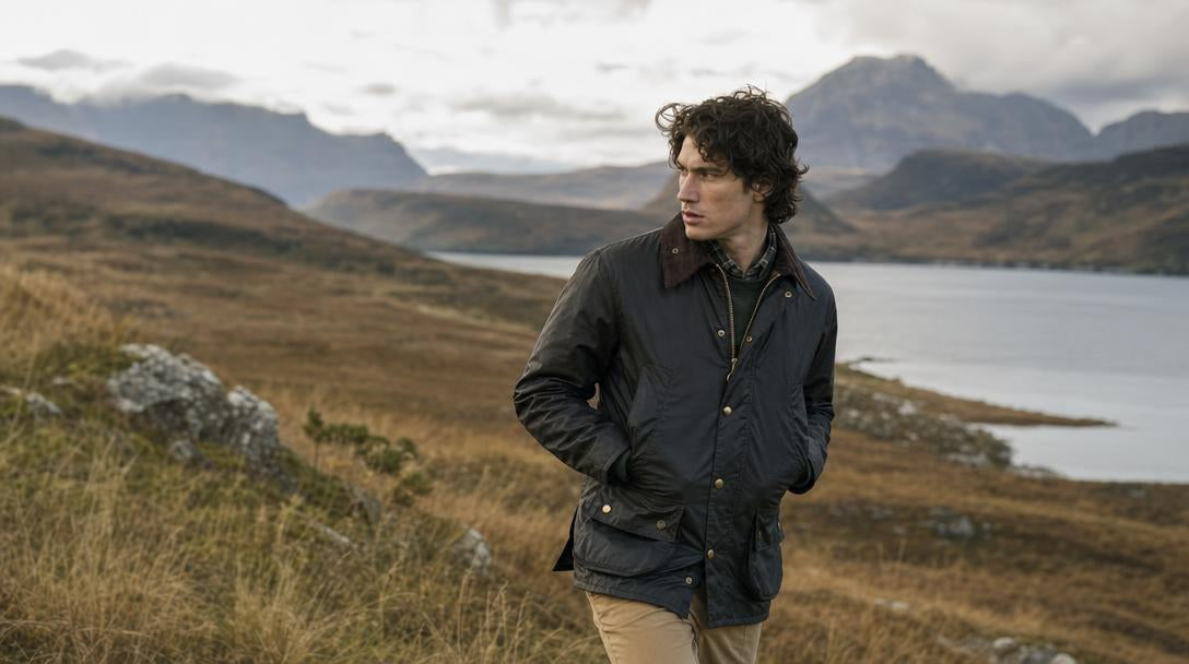 Giacca Barbour cerata in cotone wax nella selezione Ski Sises