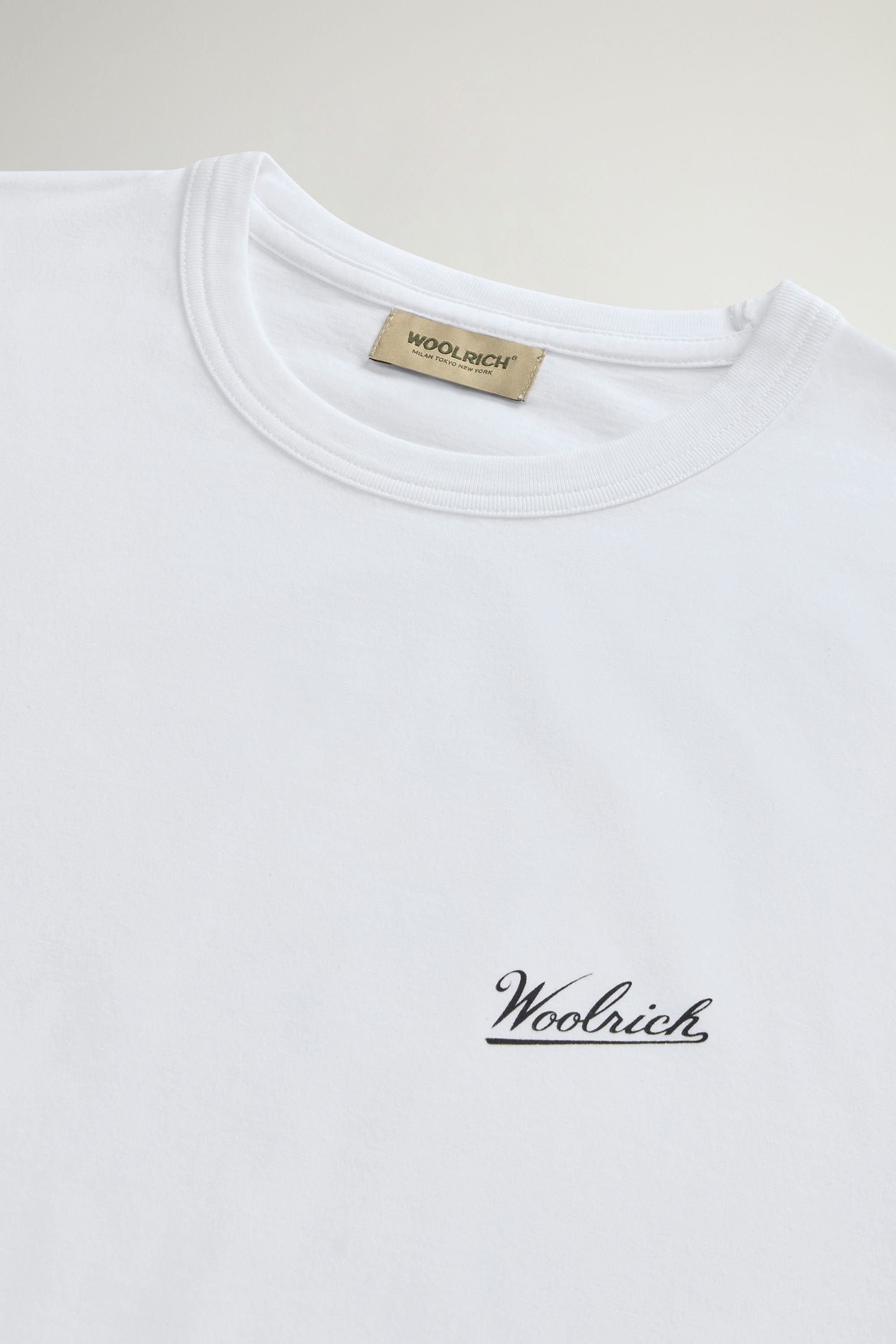 T-shirt Logo Cotton Uomo Bright White