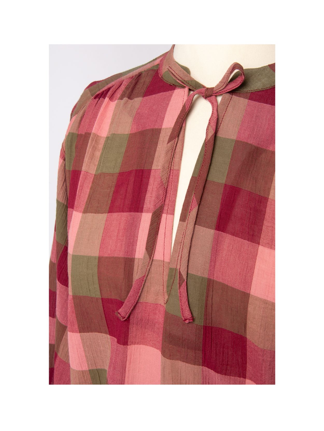 Women's Gauzy Shirt Pink Buffalo