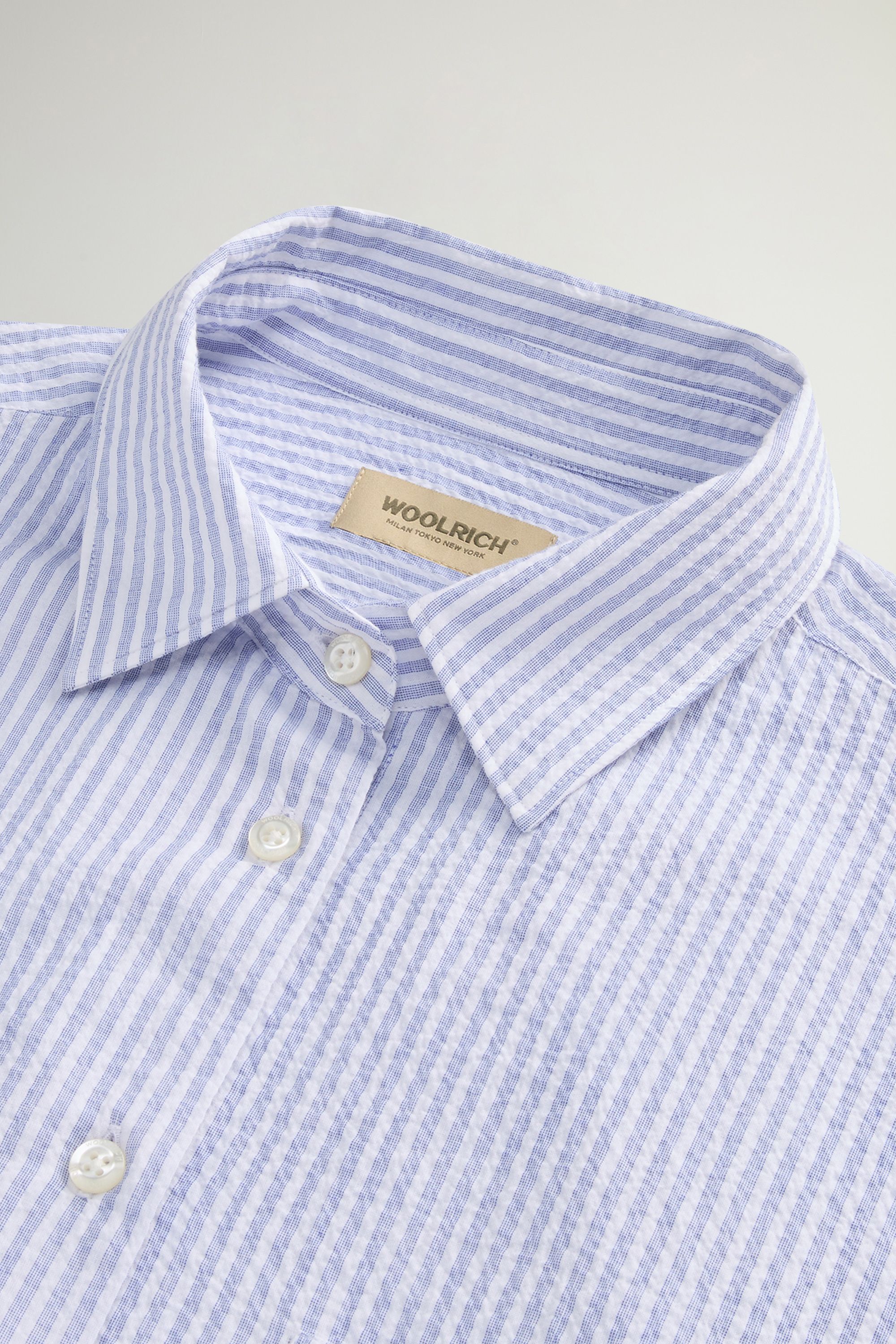 Camicia Seersucker Donna Blue Stripe