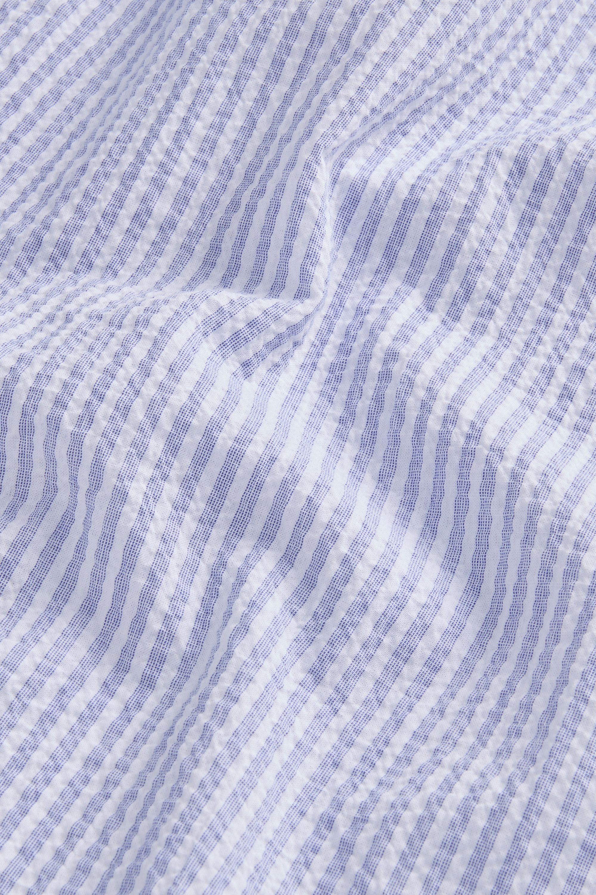 Camicia Seersucker Donna Blue Stripe
