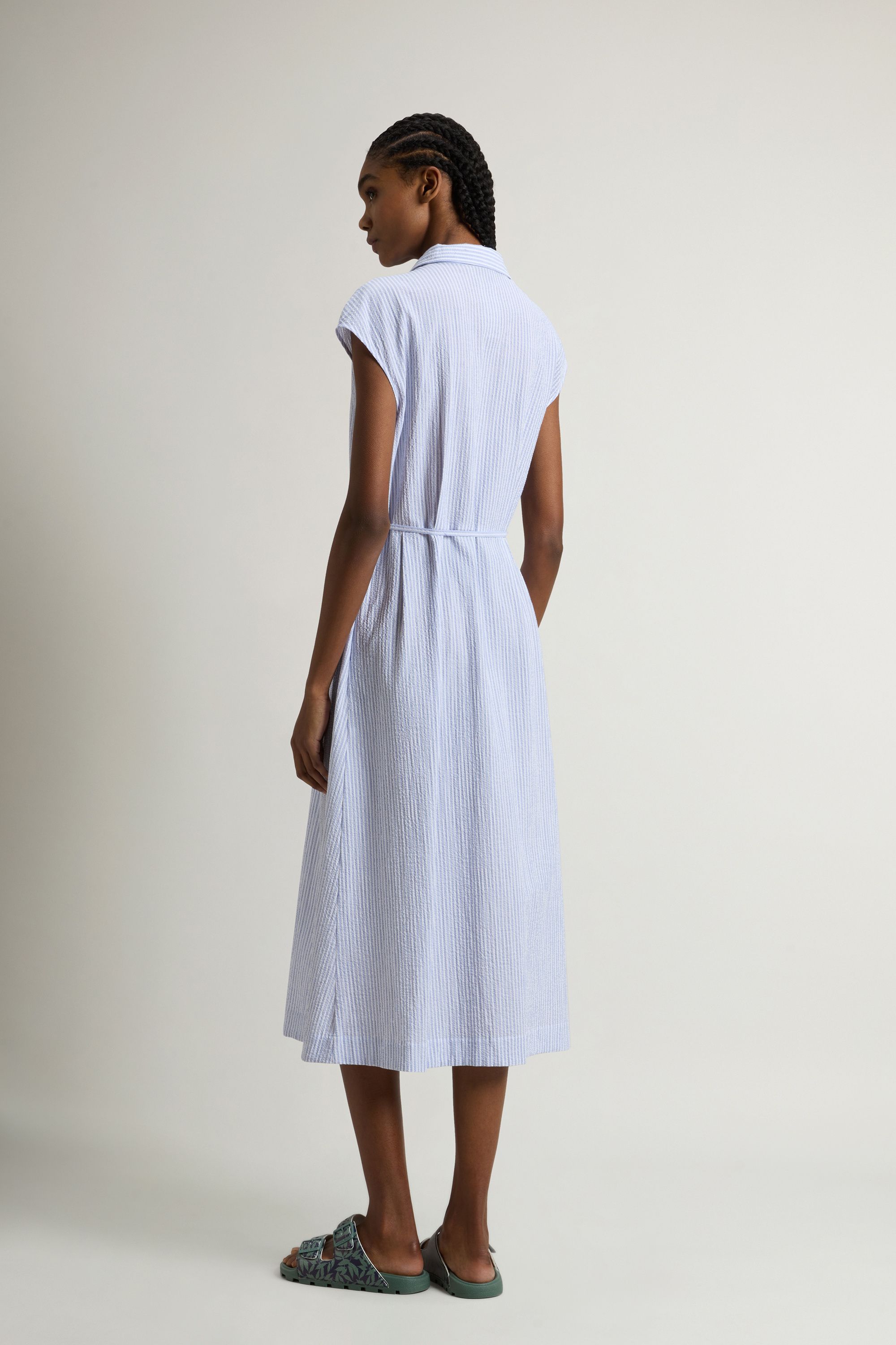 Vestito Long Donna Blue Stripe