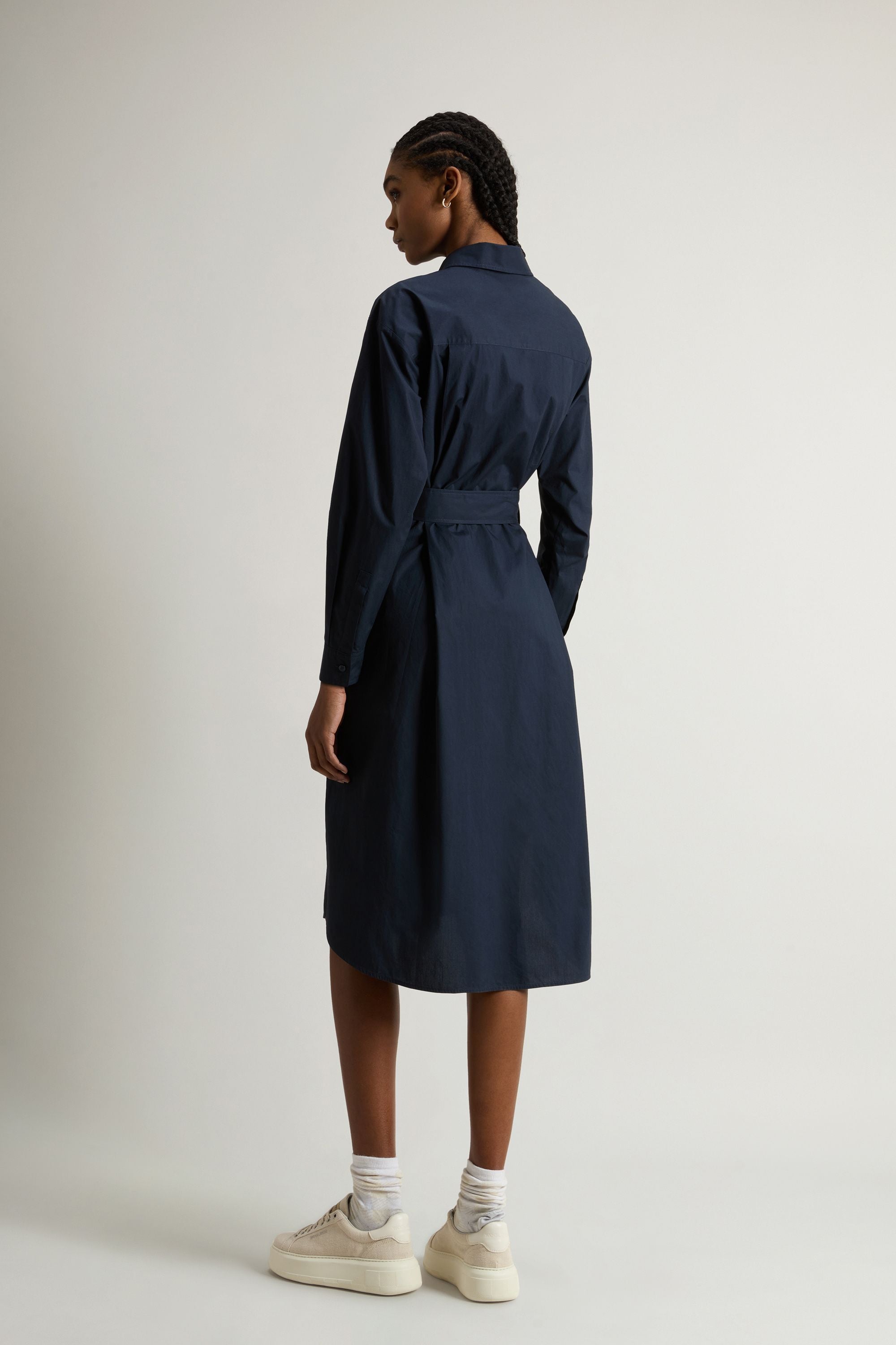 Vestito Belted Donna Melton Blue