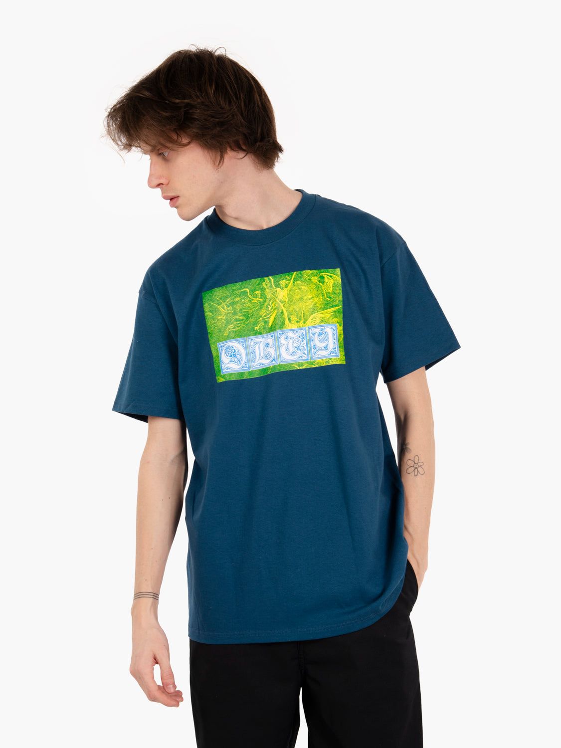 Obey | T-shirt Angels Uomo Harbor Blue - Fabbrica Ski Sises