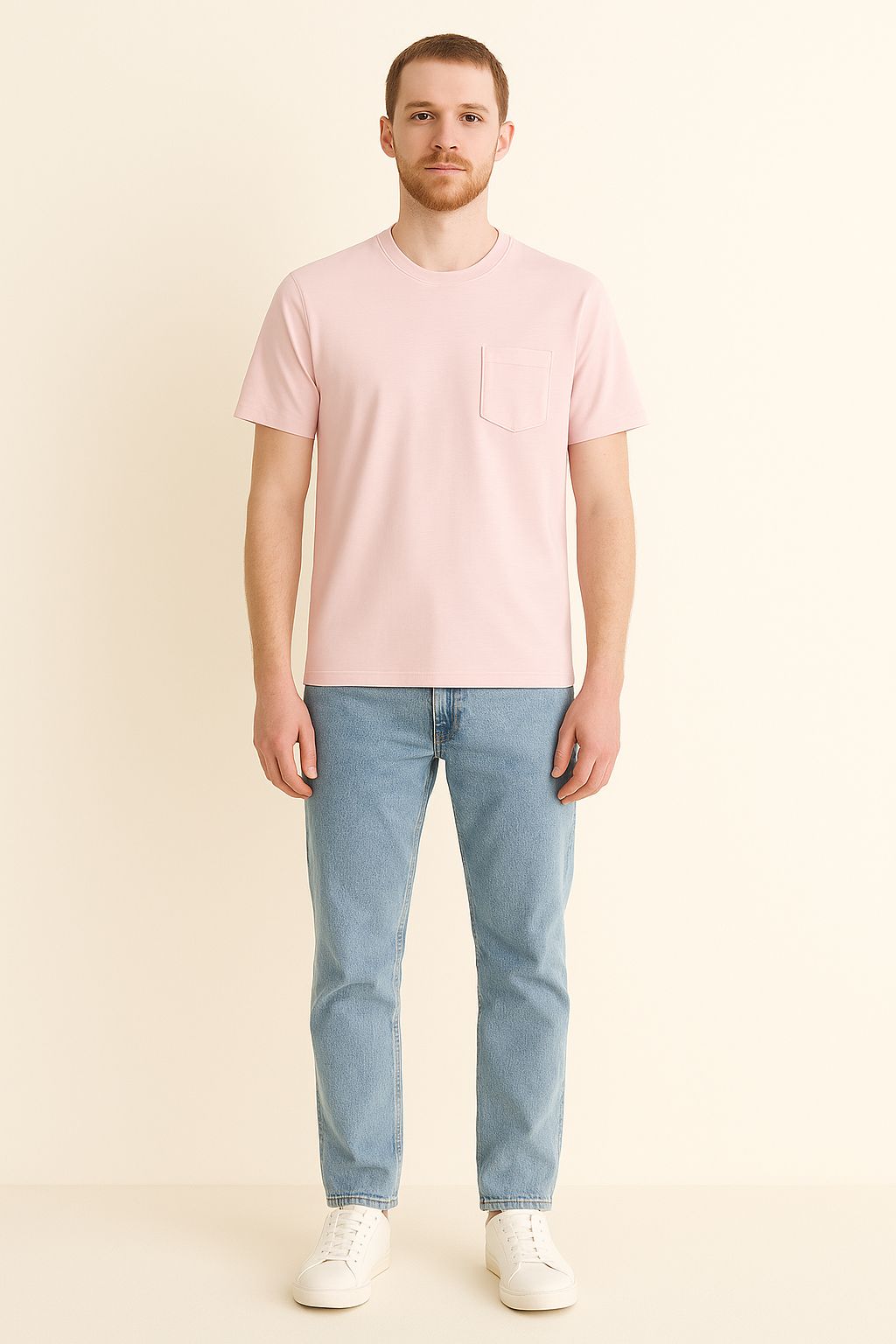 Camiseta Pocket Hombre Light Pink
