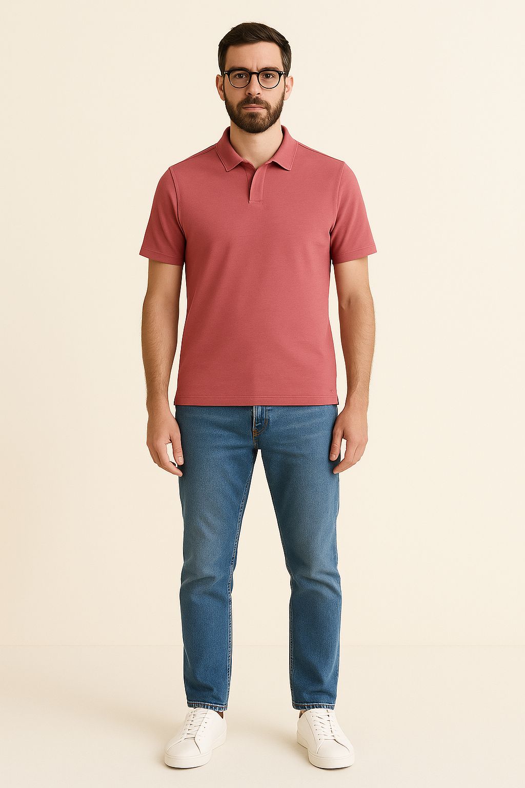 Polo Vibe Uomo Faded Red