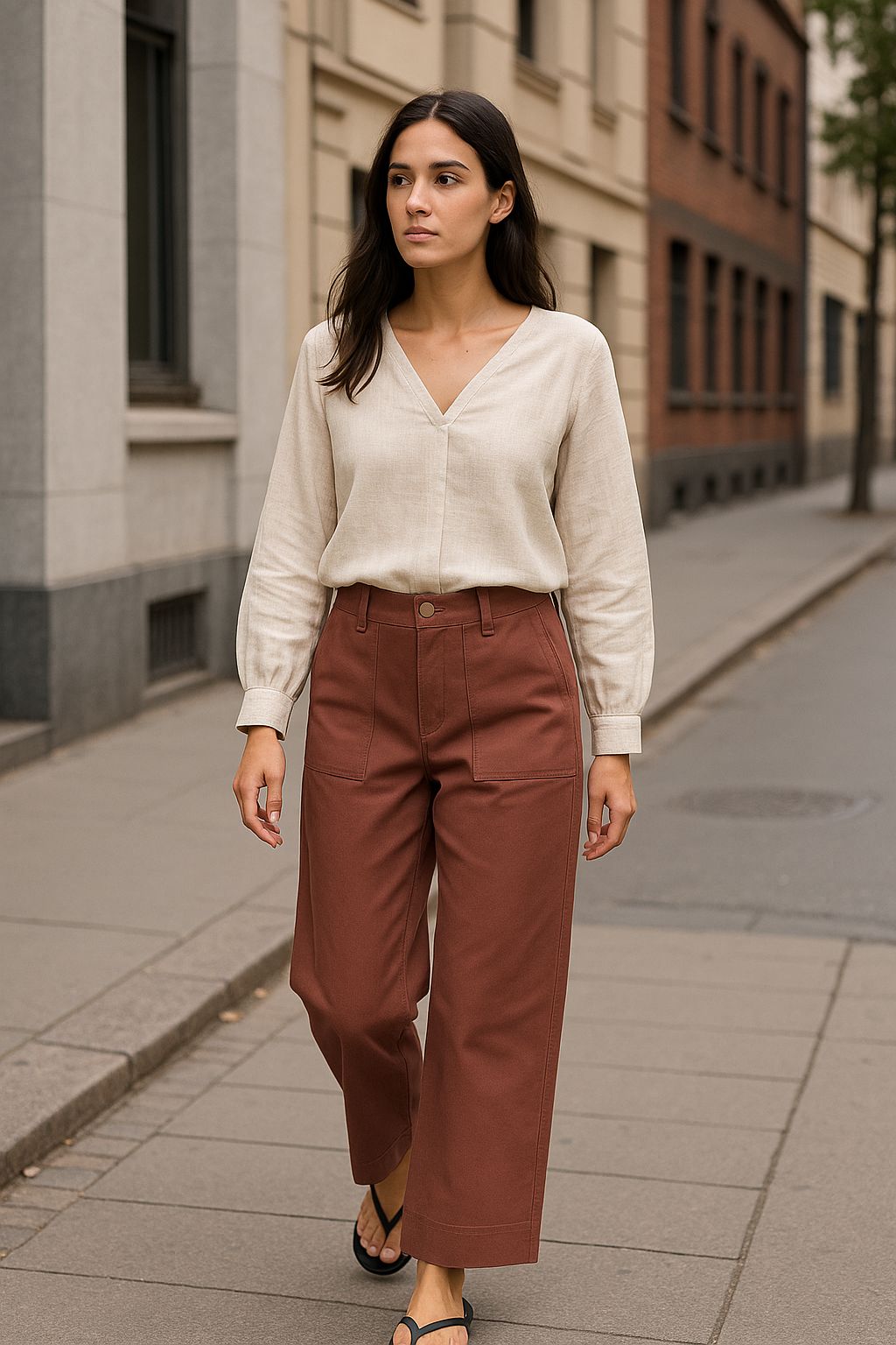 Frau Wesley Hose Rust
