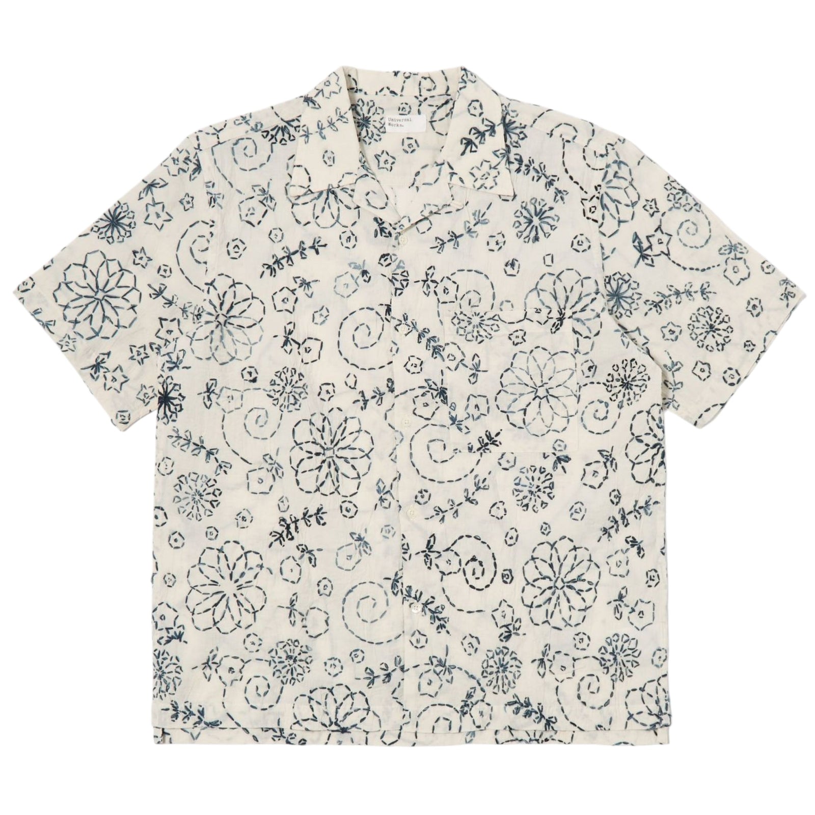 Camisa Kantha Hombre Ecru Charcoal