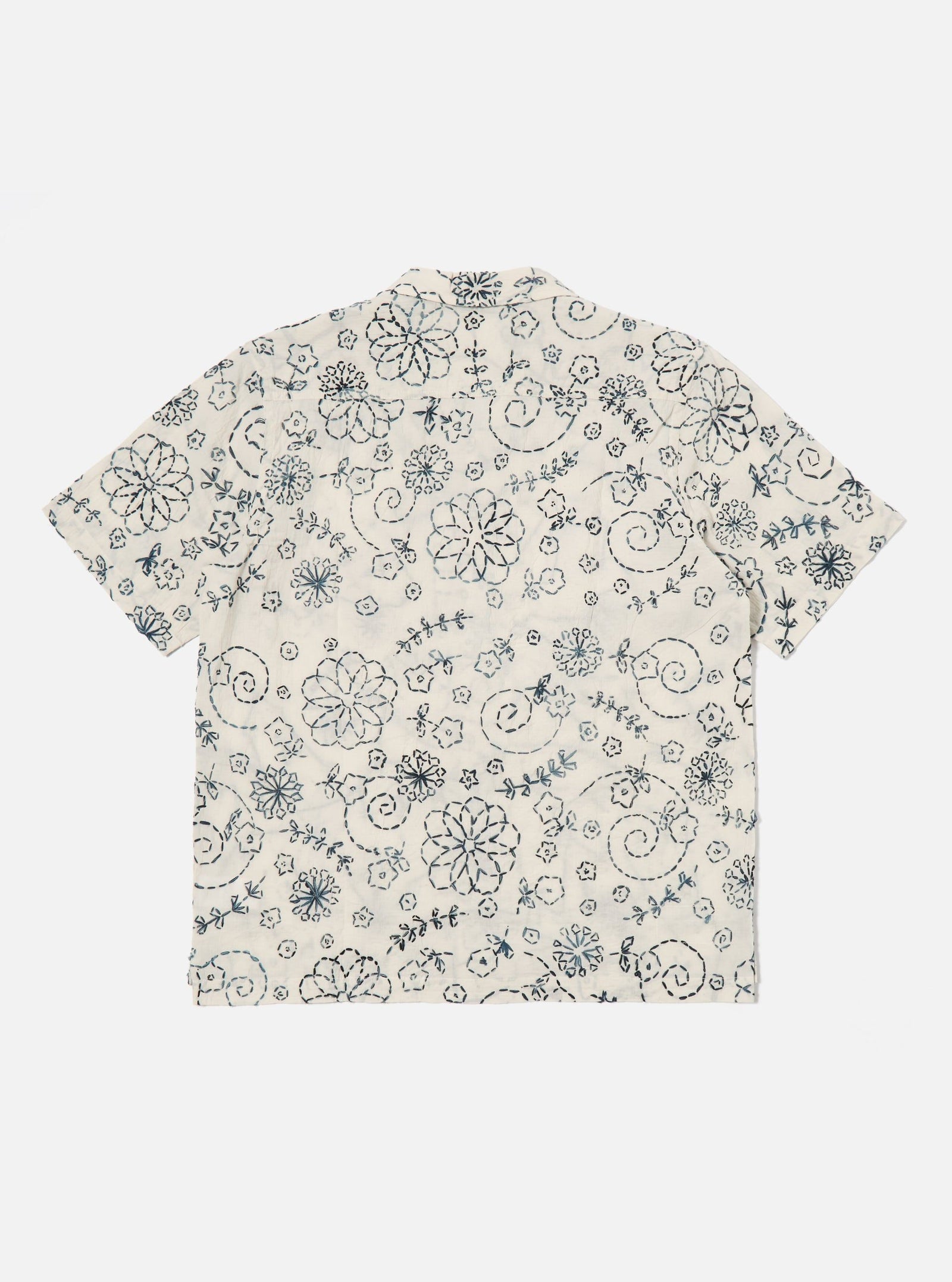 Camisa Kantha Hombre Ecru Charcoal