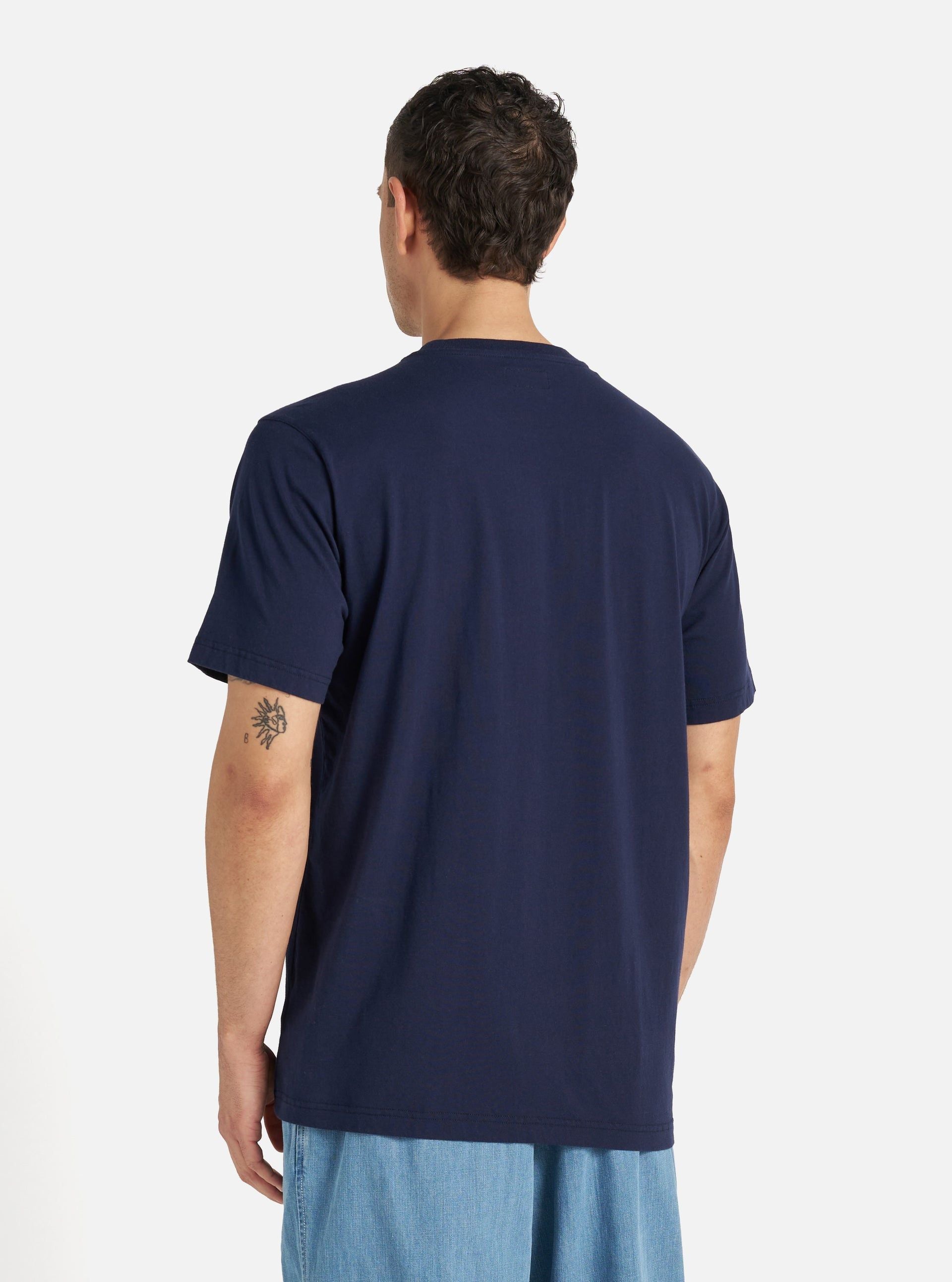 Mann Print Pocket T-shirt Navy