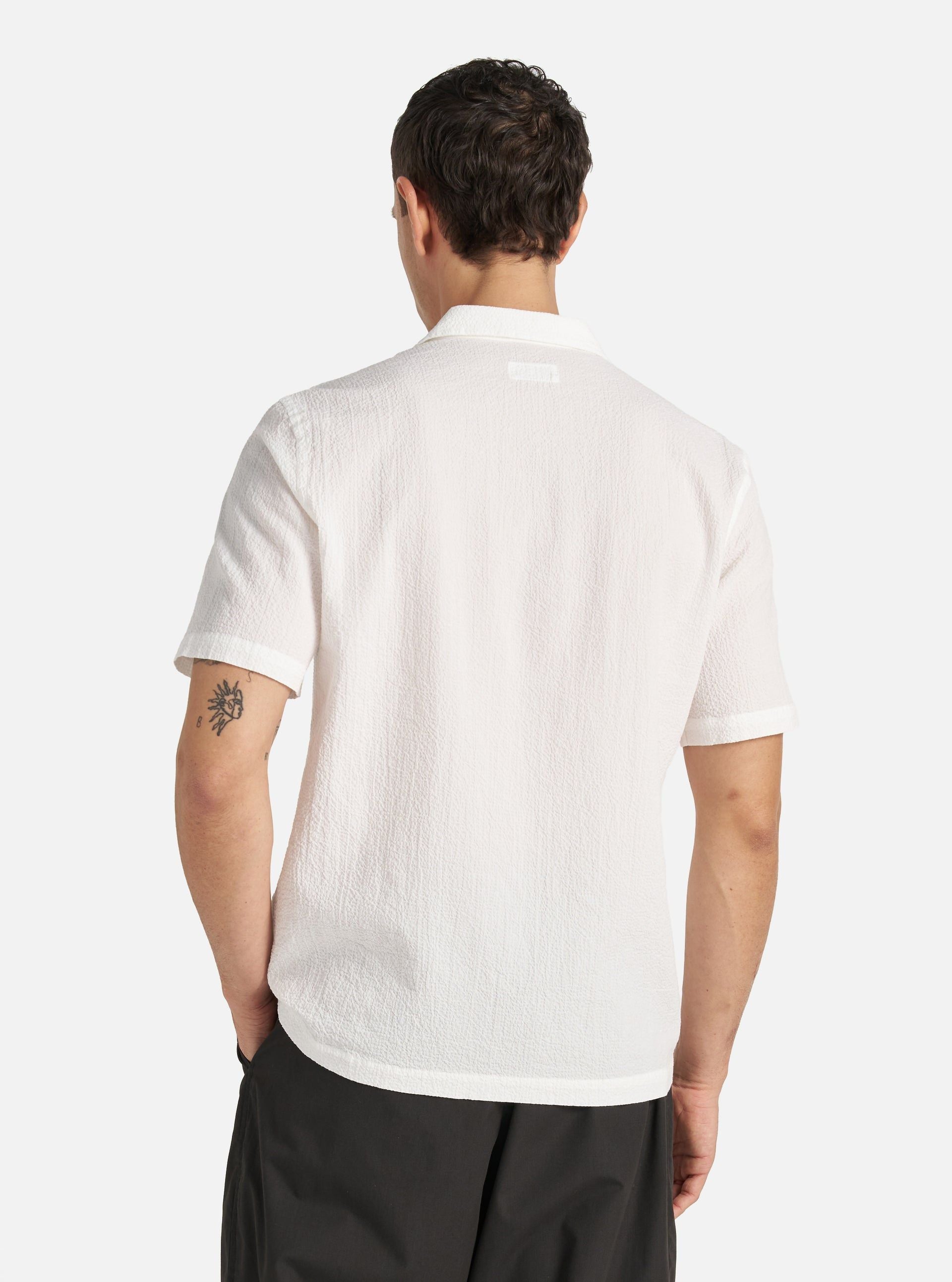 Men's Seersucker Shirt White