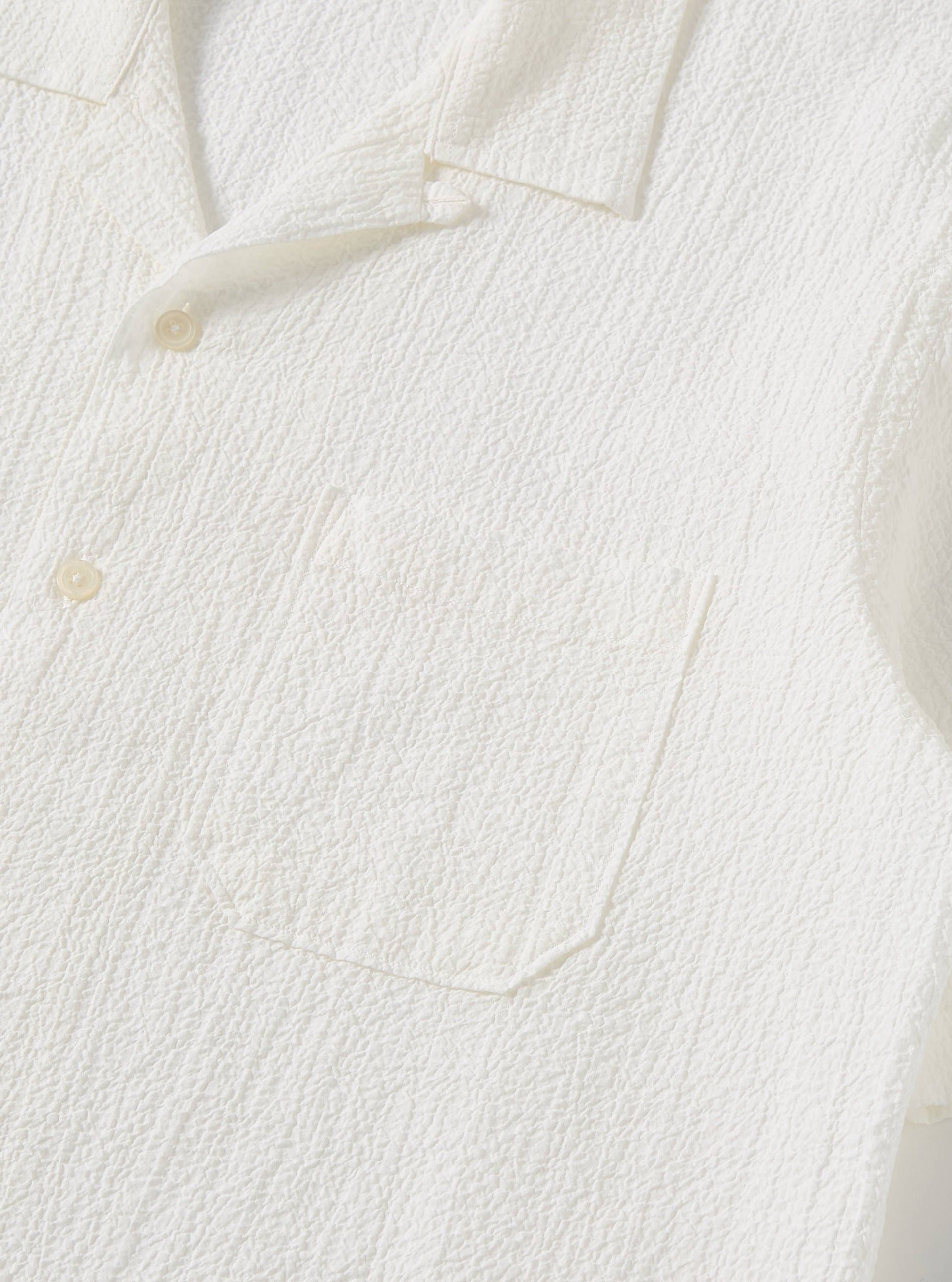 Men's Seersucker Shirt White