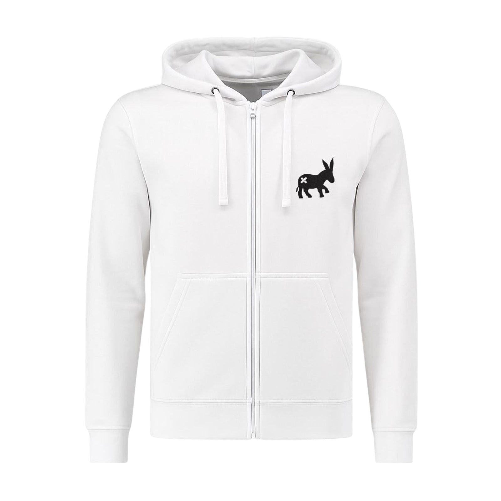 Mann Hoodie Full-Zip Pullover White/Blue