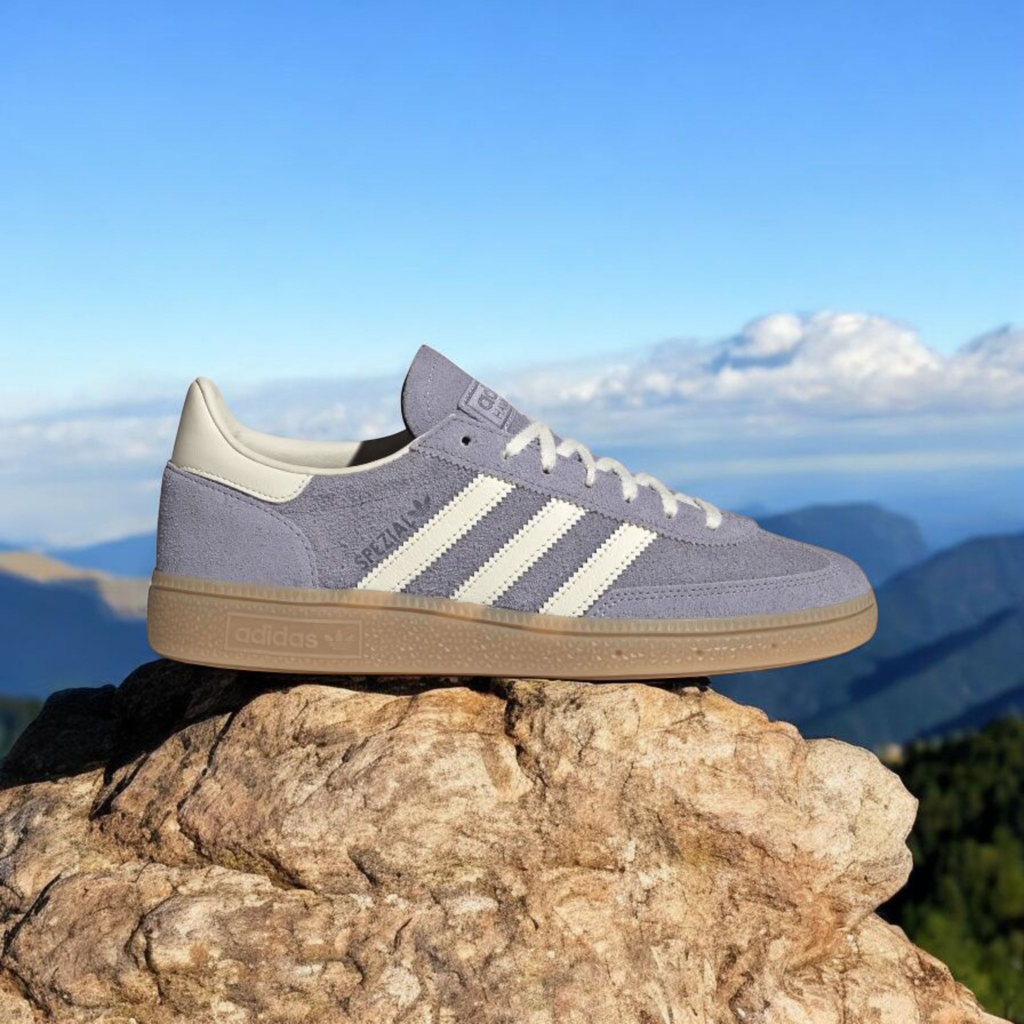 Women's Handball Spezial Shoes Silver Violet/Cream White/Gum