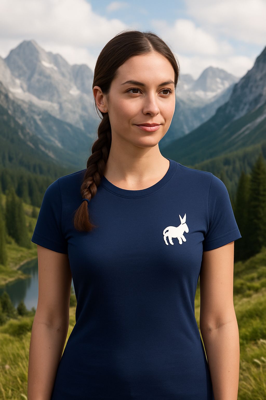T-shirt Classic Logo Femme Blue Navy