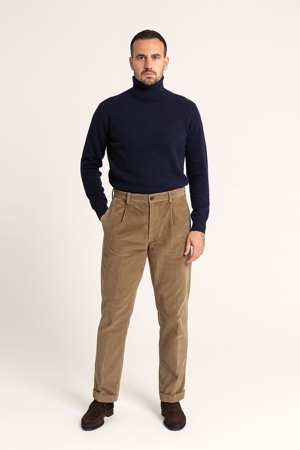 Pantaloni Greg Velluto Uomo Sage