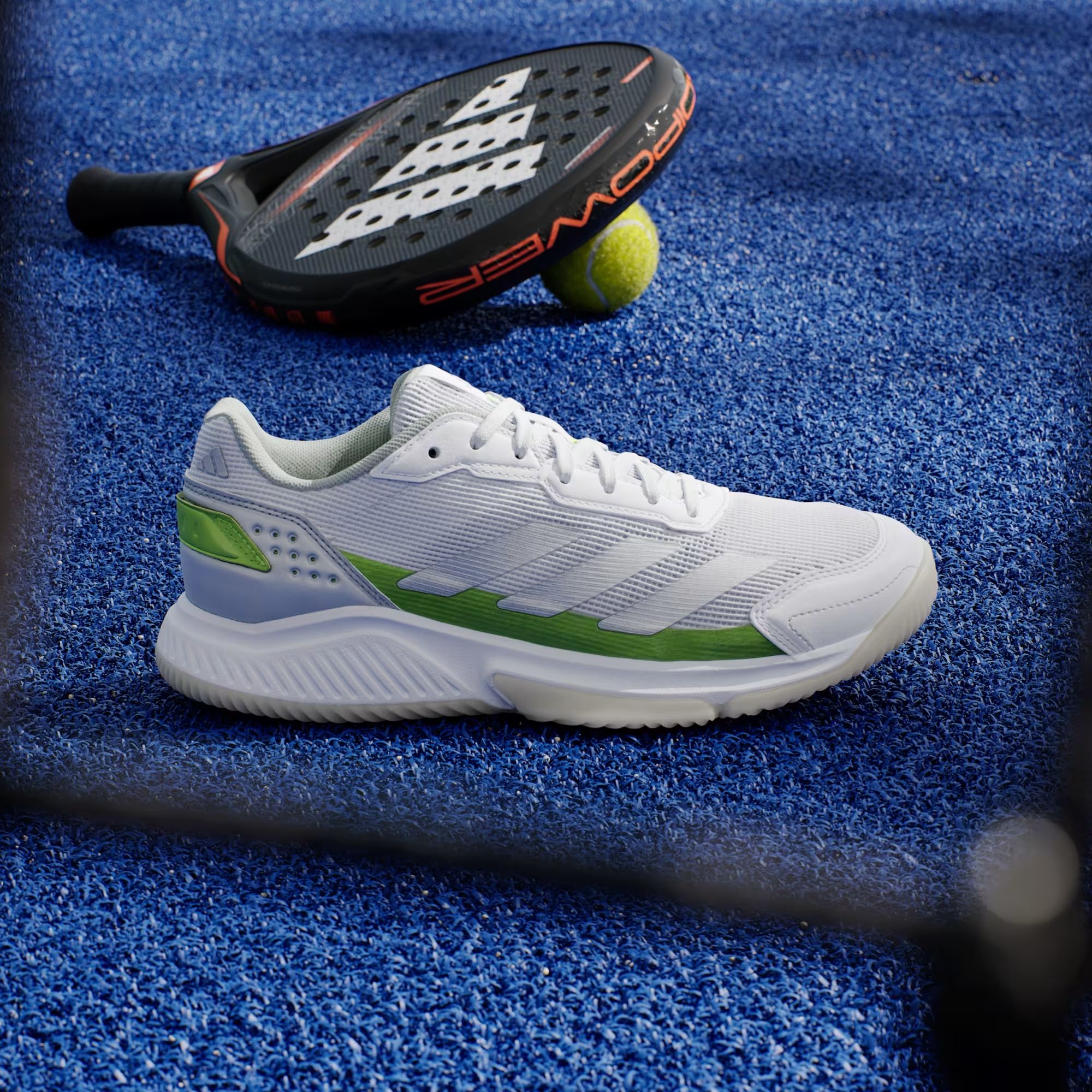 Scarpe da Padel Courtquick Donna Cloud White/Silver Metallic/Lucid Lemon