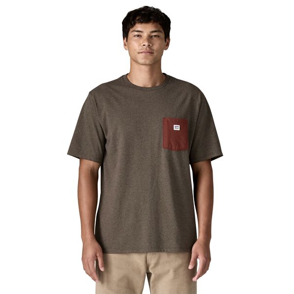 T-shirt Shop Sticker Pocket Responsibili Uomo Marlow Brown