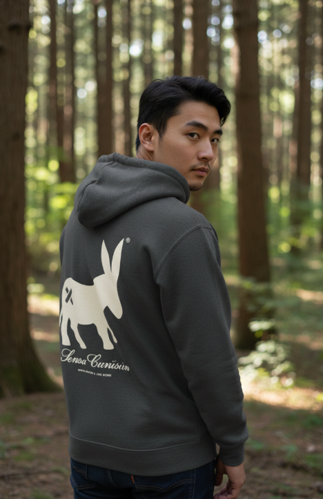 Sudadera Hoodie Full-Zip Hombre Antracite