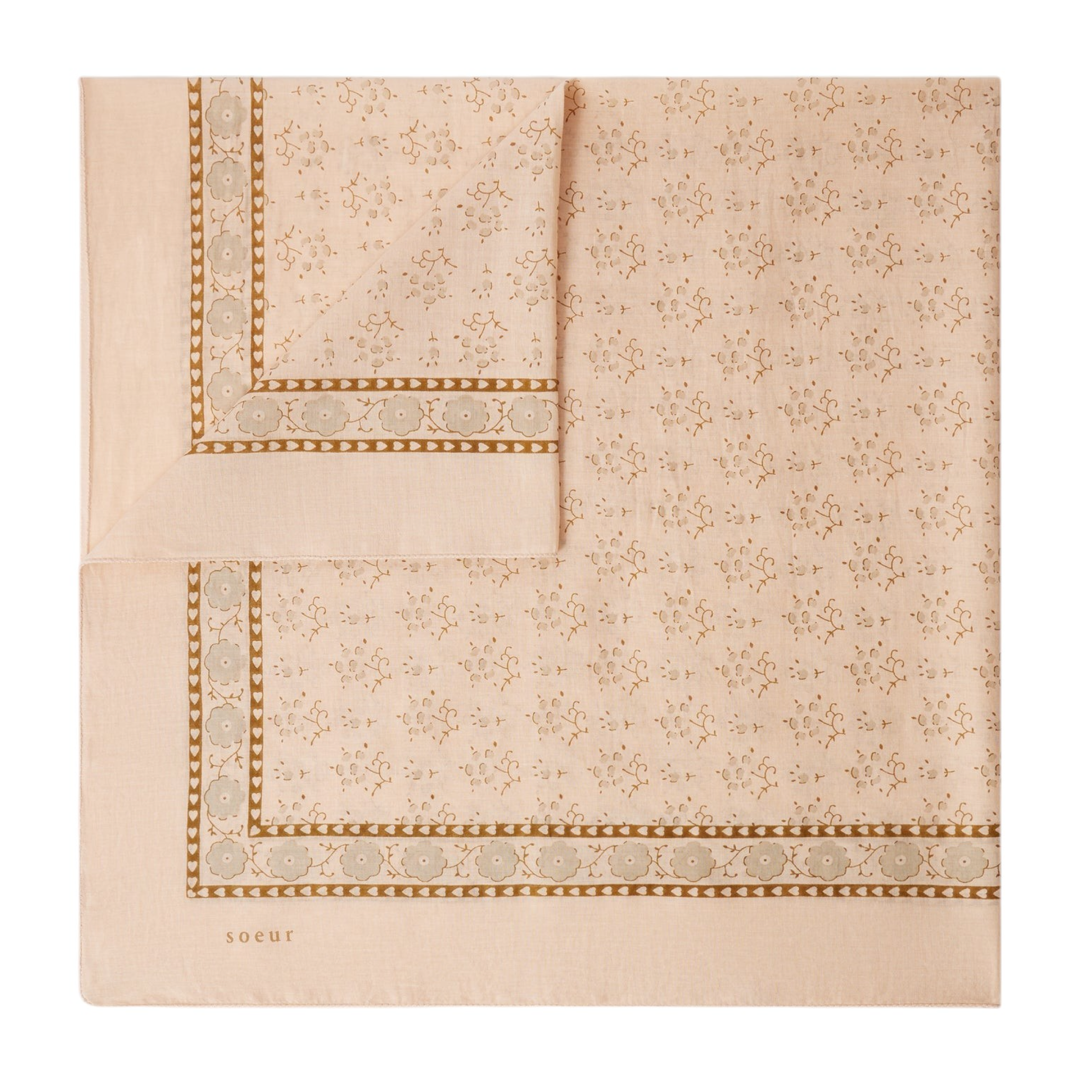 Bufanda Foulard Classiq Mujer Rose Blush/Beige