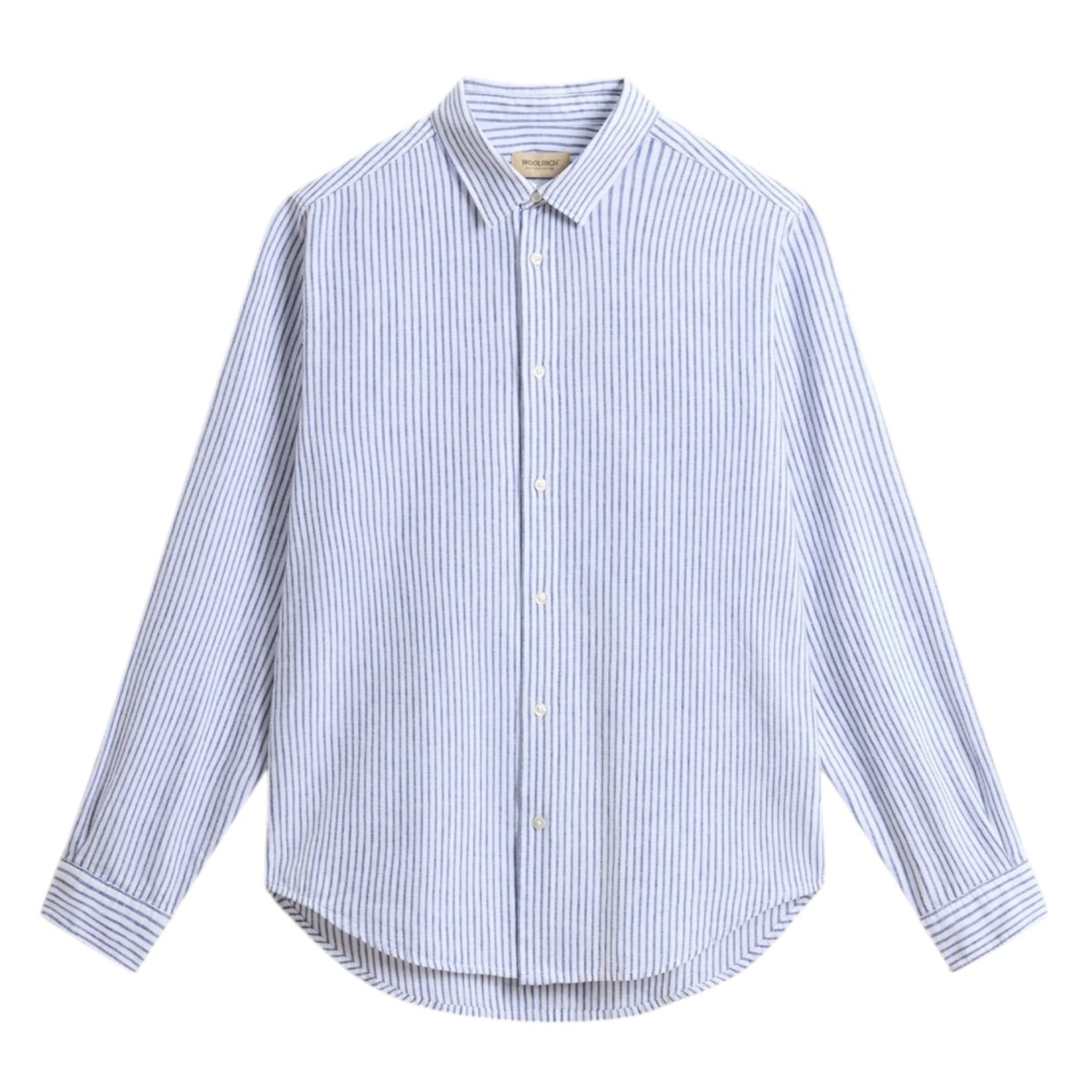 Mann Linen Stripe Hemd Blue