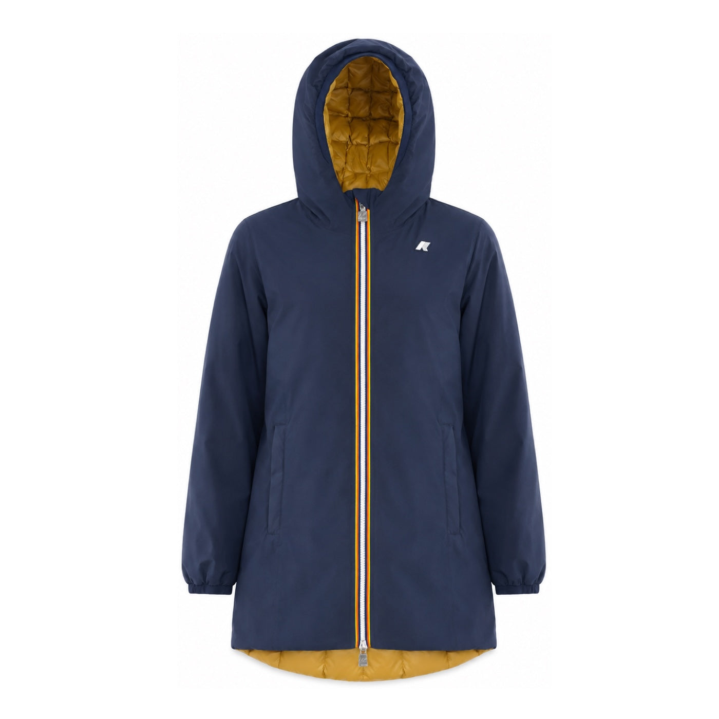 Frau Denise St Thermo Double Daunenjacke Blue Depth/Beige Khaki
