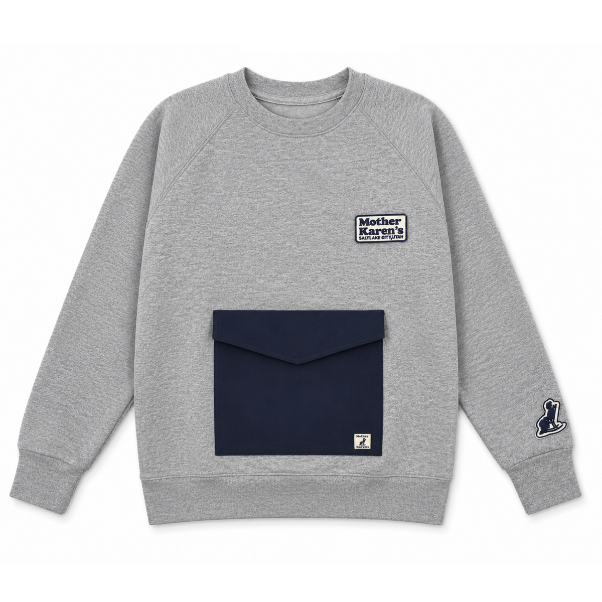 Mann Cedar Sweatshirt Melange Grey/Navy