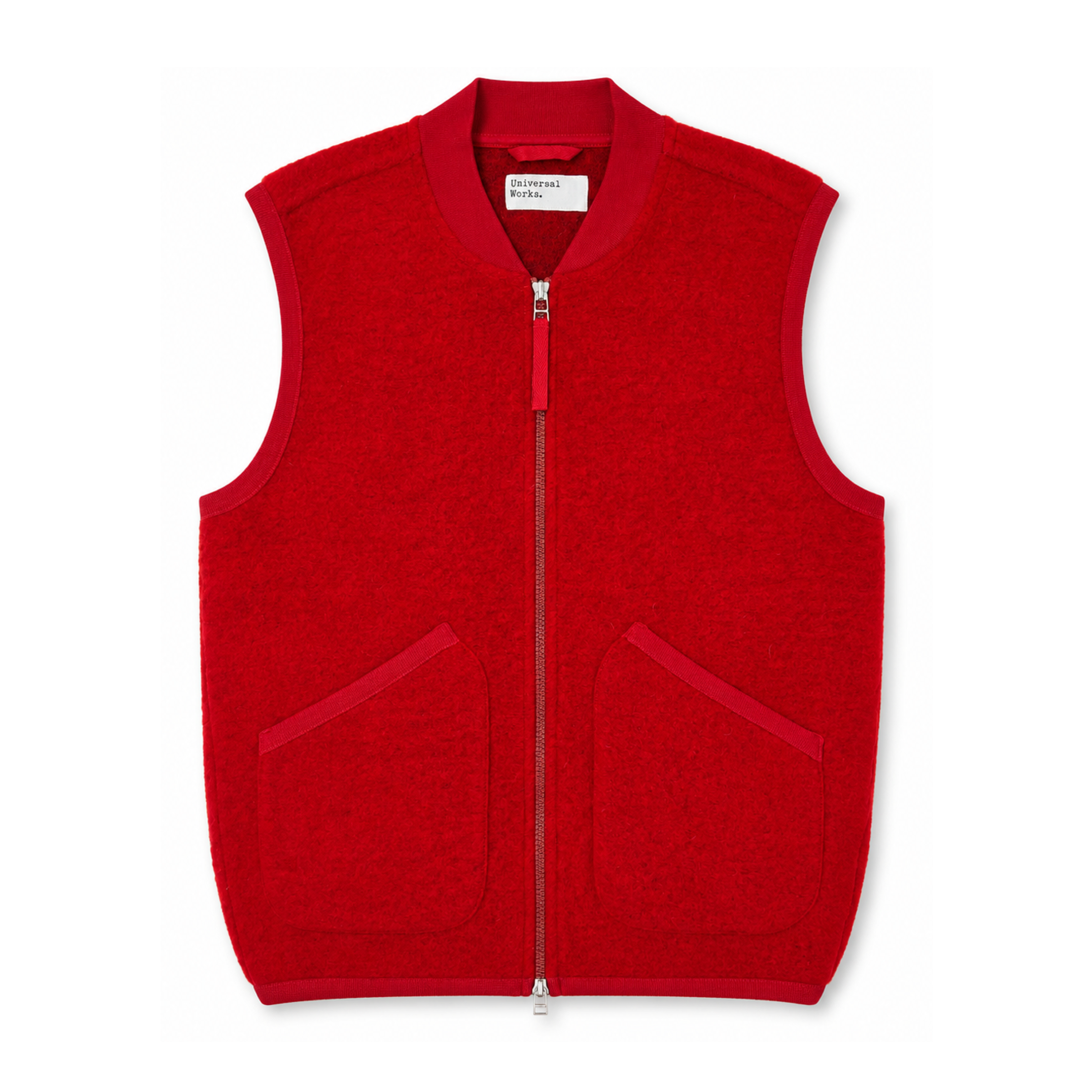 Gilet Zip Waistcoat Uomo Scarlet