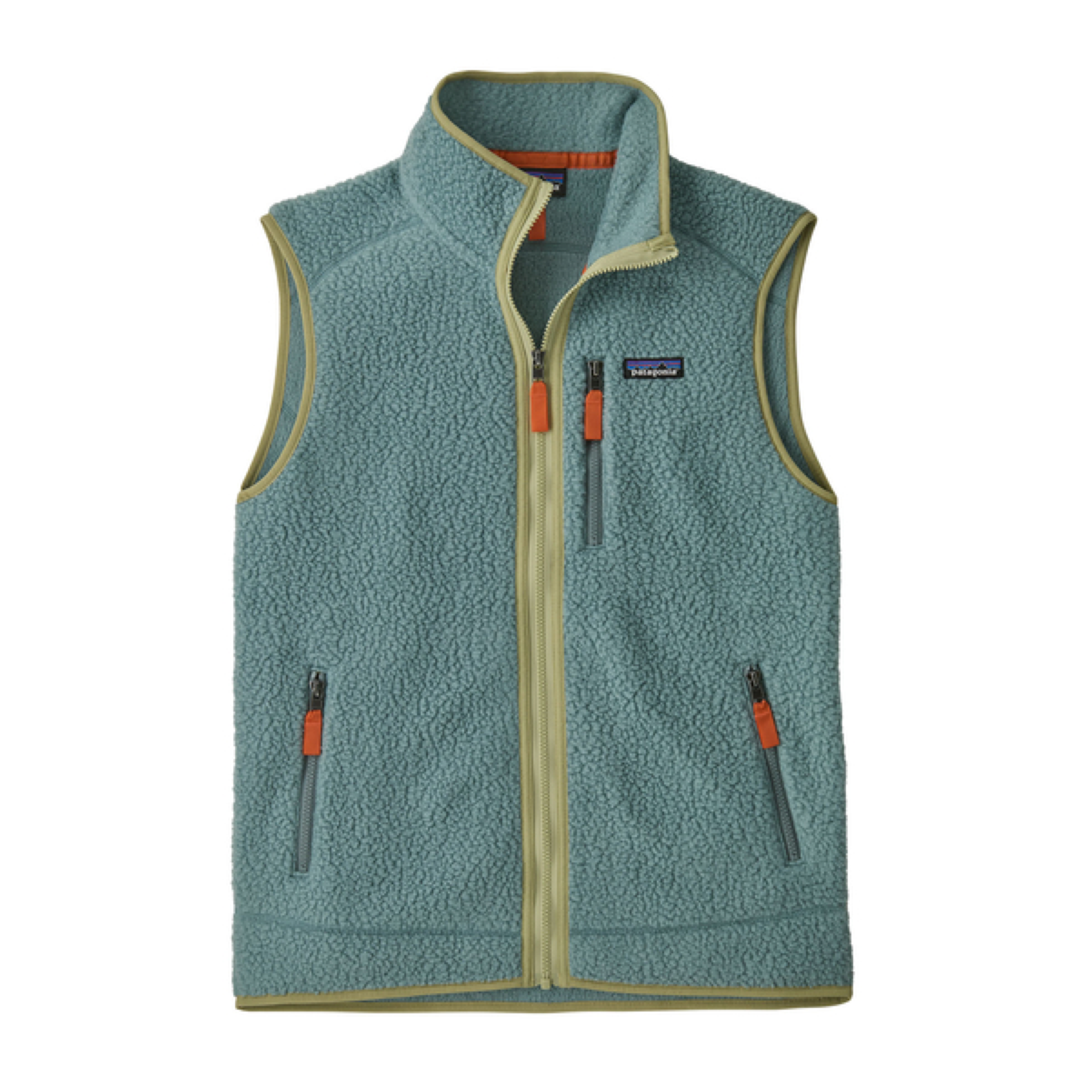 Gilet Retro Pile Flacee Uomo Blue Sage