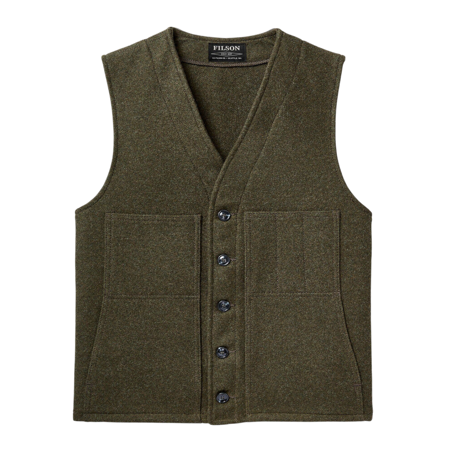 Gilet Mackinaw Wool pour homme, vert forêt