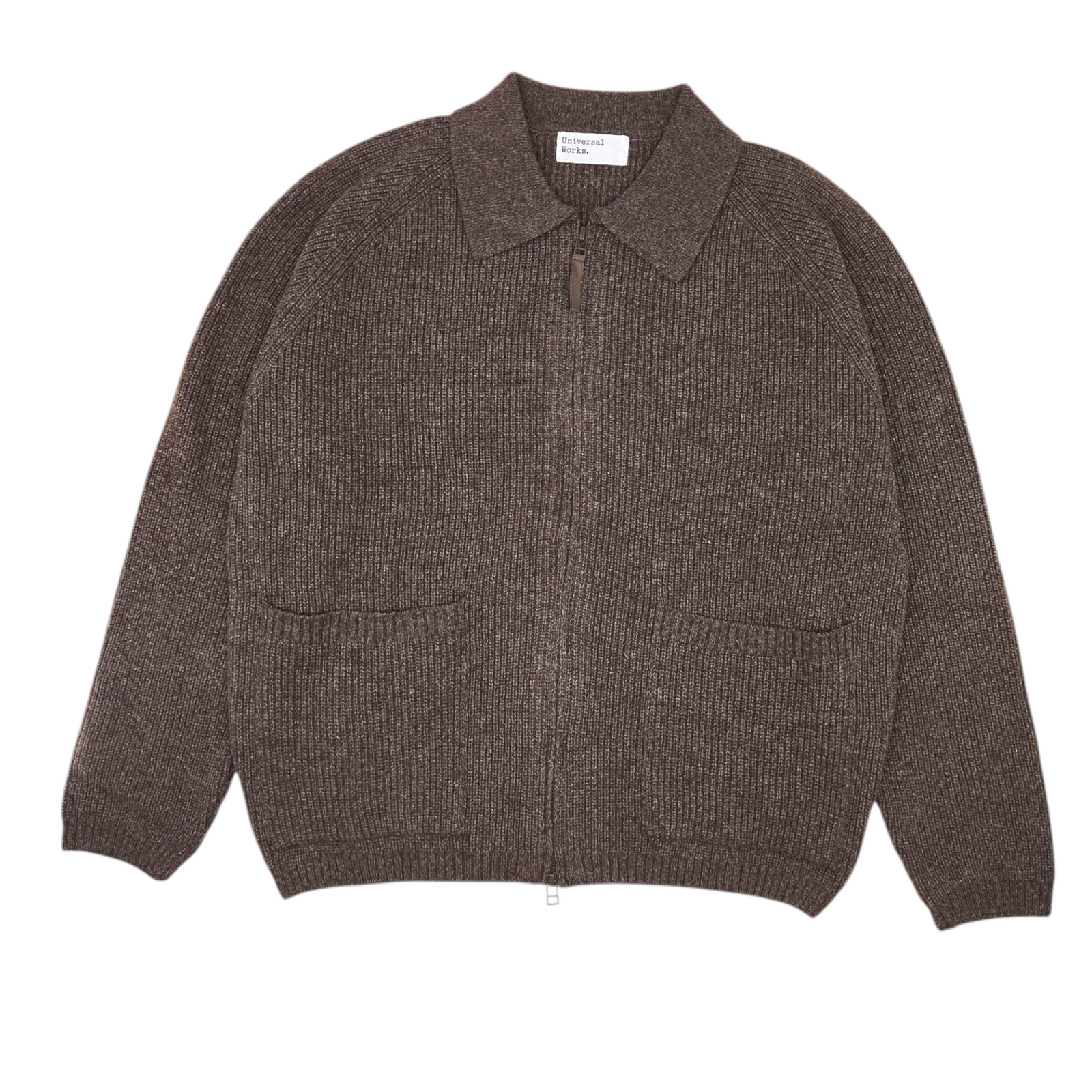 Maglia Zip Ecowool Uomo Brown