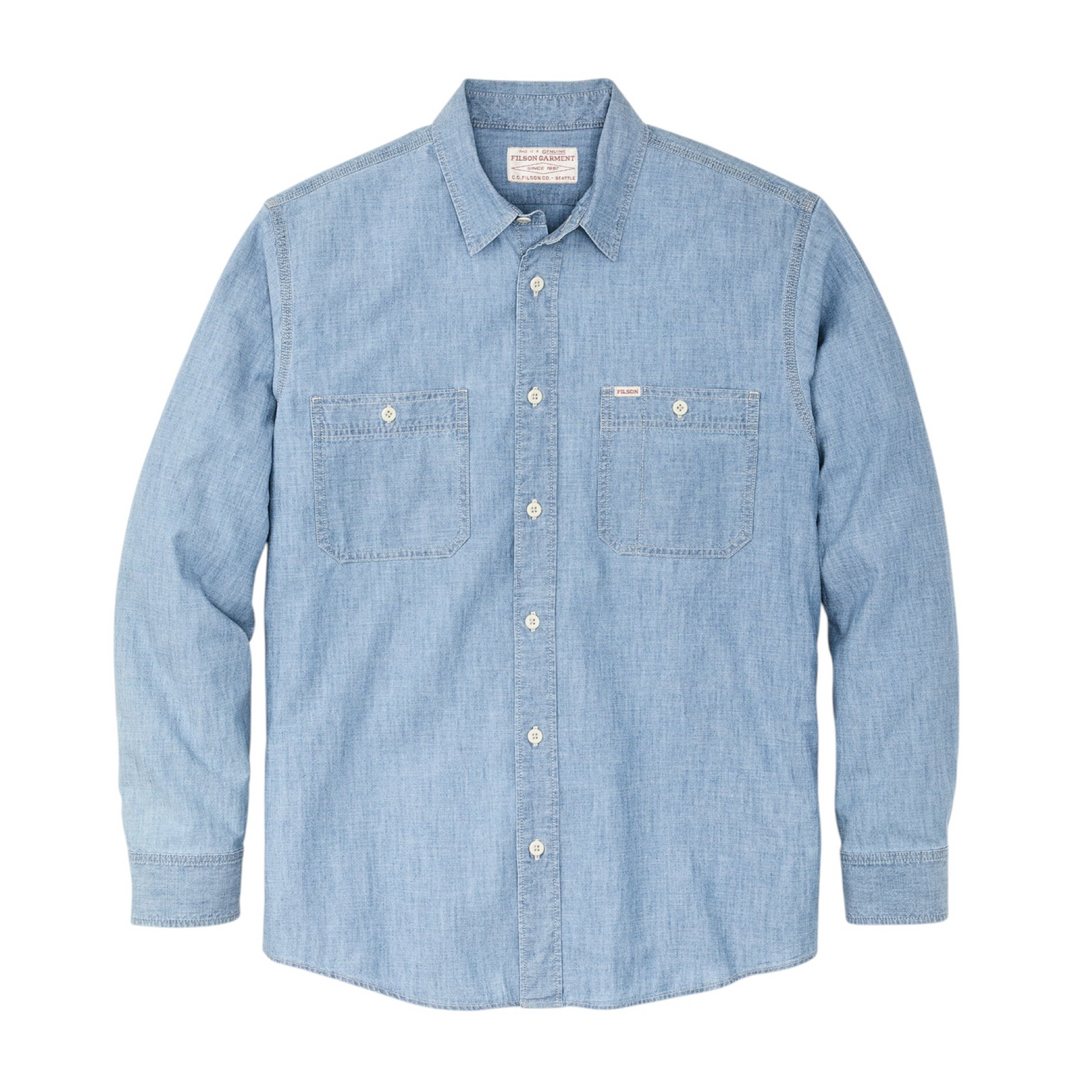 Men's Chambray Cpo Shirt Light Indigo