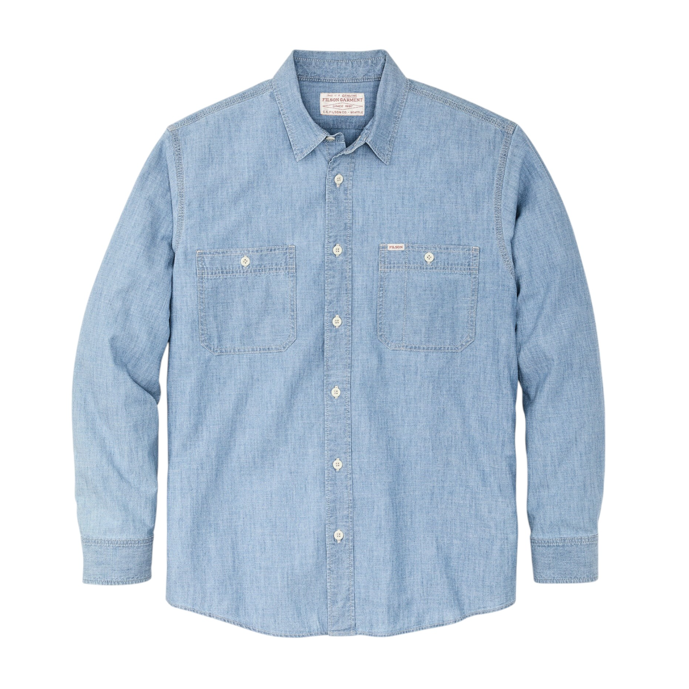 Mann Chambray Cpo Hemd Light Indigo