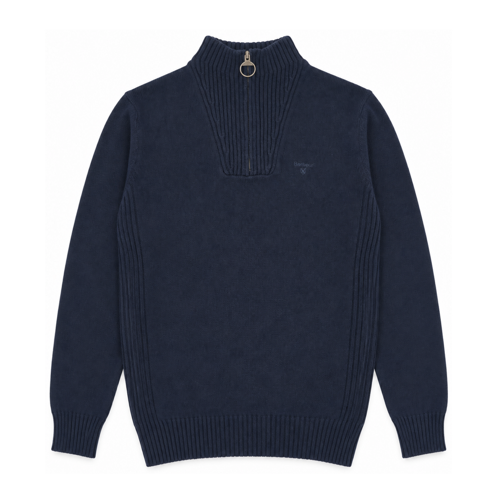Maglia Essential Lambswool Zip Uomo Navy