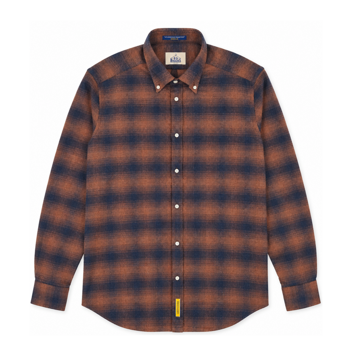 Camicia Bradford Tecnical Uomo Brown/Blue Dark