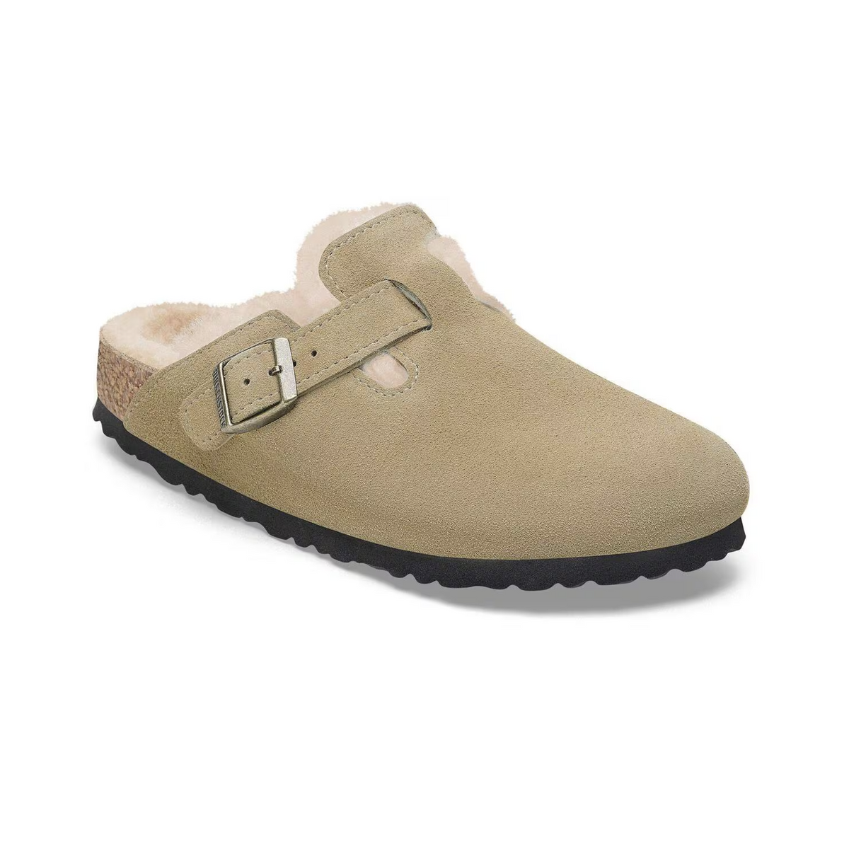 Boston VL shearling-sandaler, taupe