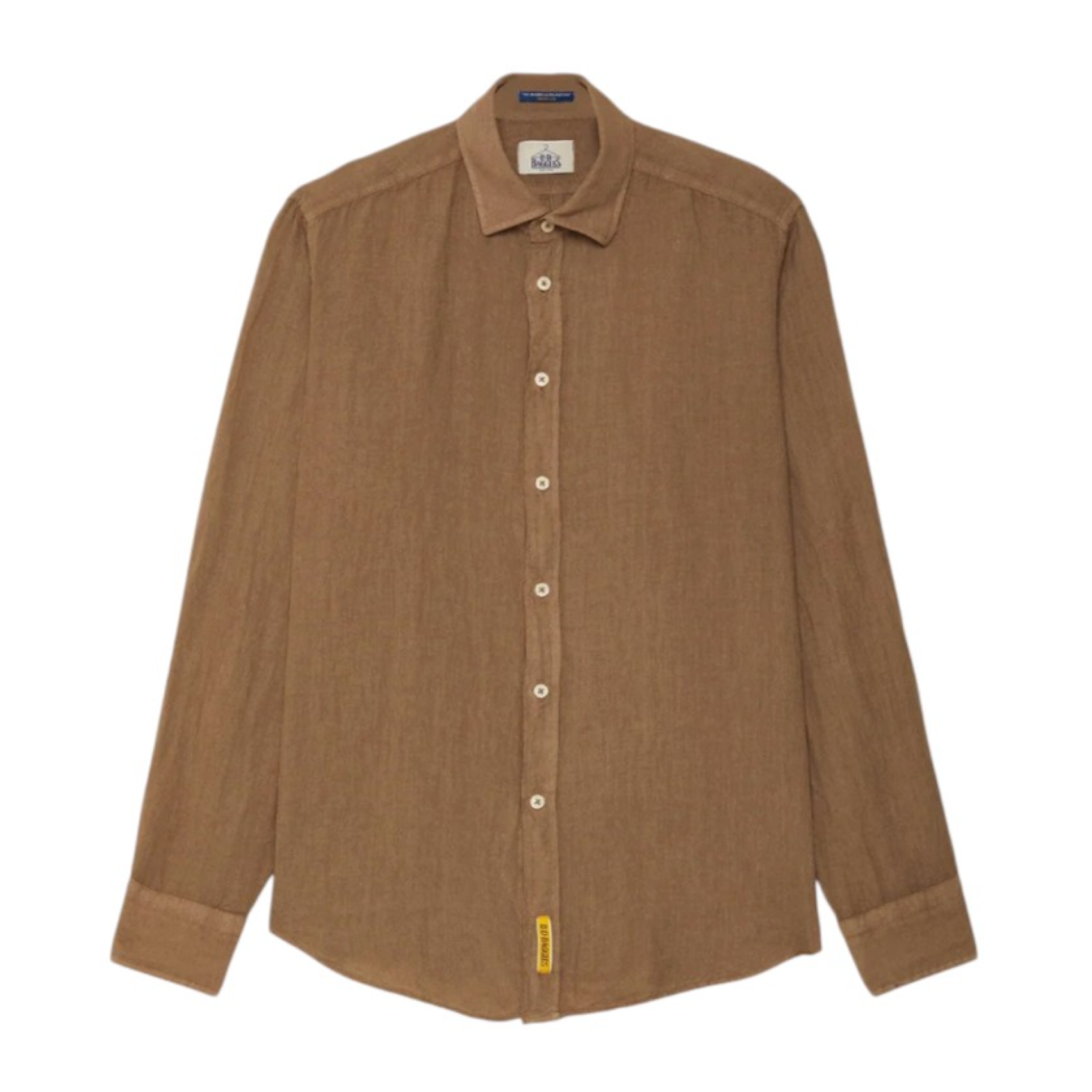 Camicia Bradford Linen Uomo Caramello