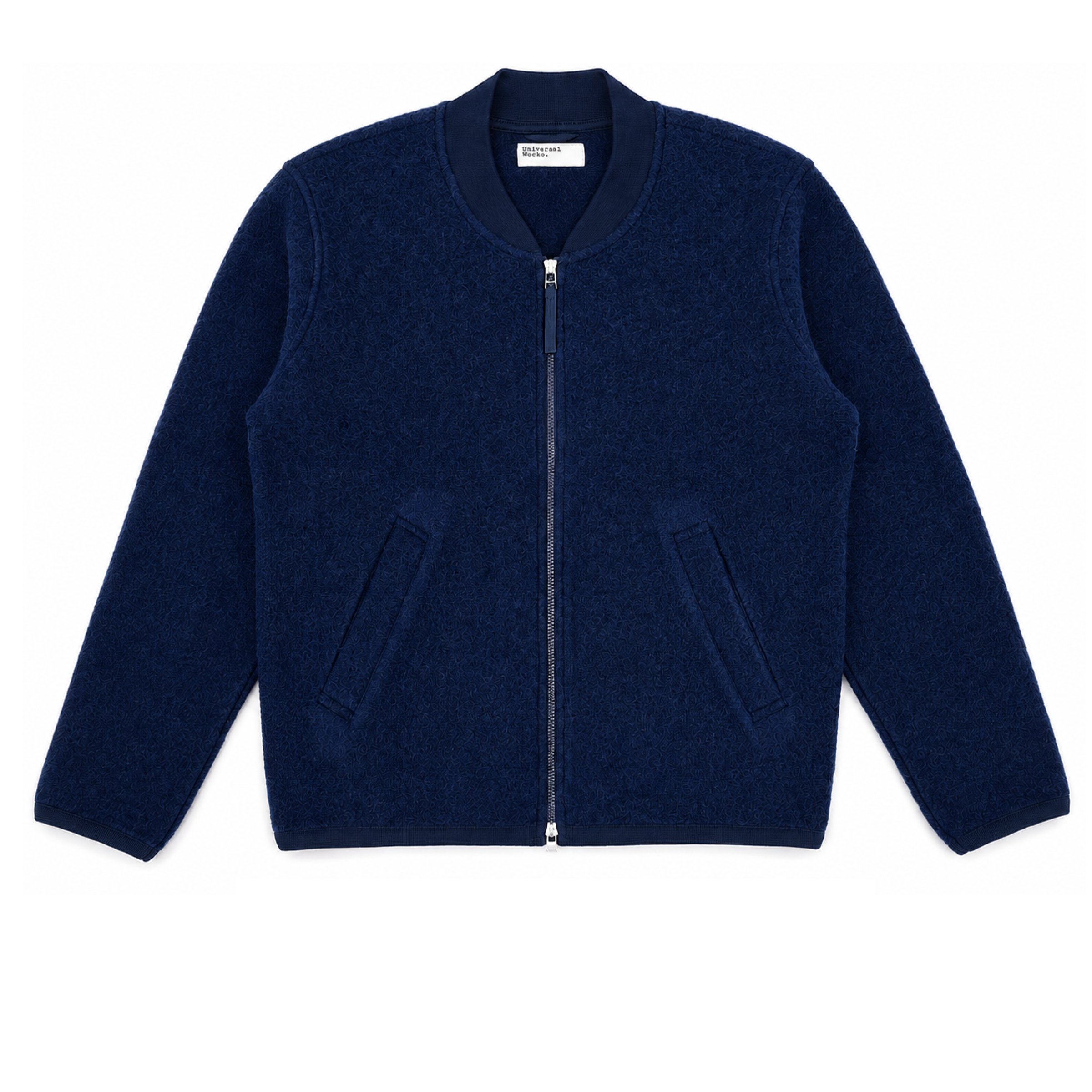 Mann Zip Bomber Jacke Indigo
