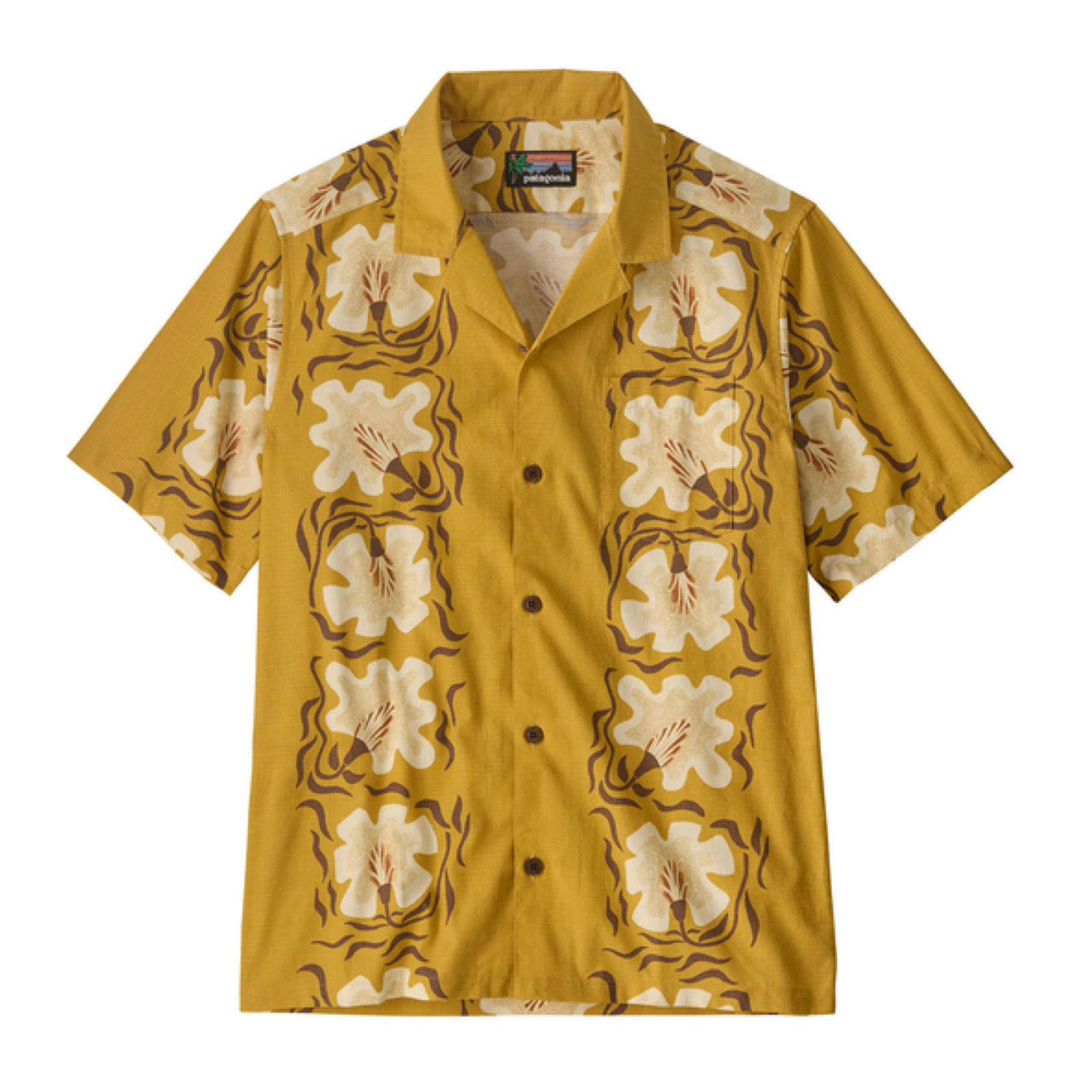 Camicia Tidal Threads Camp Uomo Honey Gold