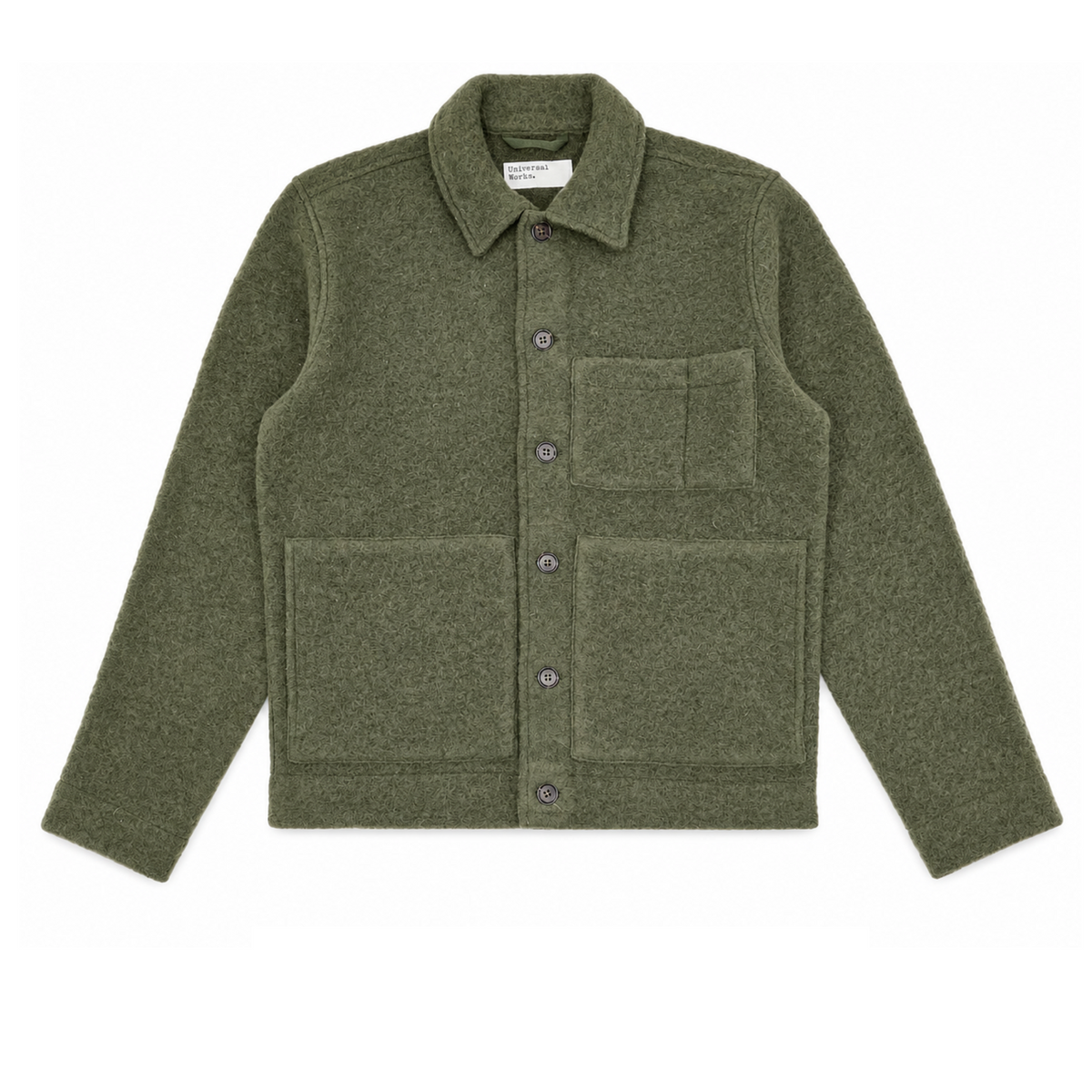 Mann Uniform Wool Fleece Jacke Olive