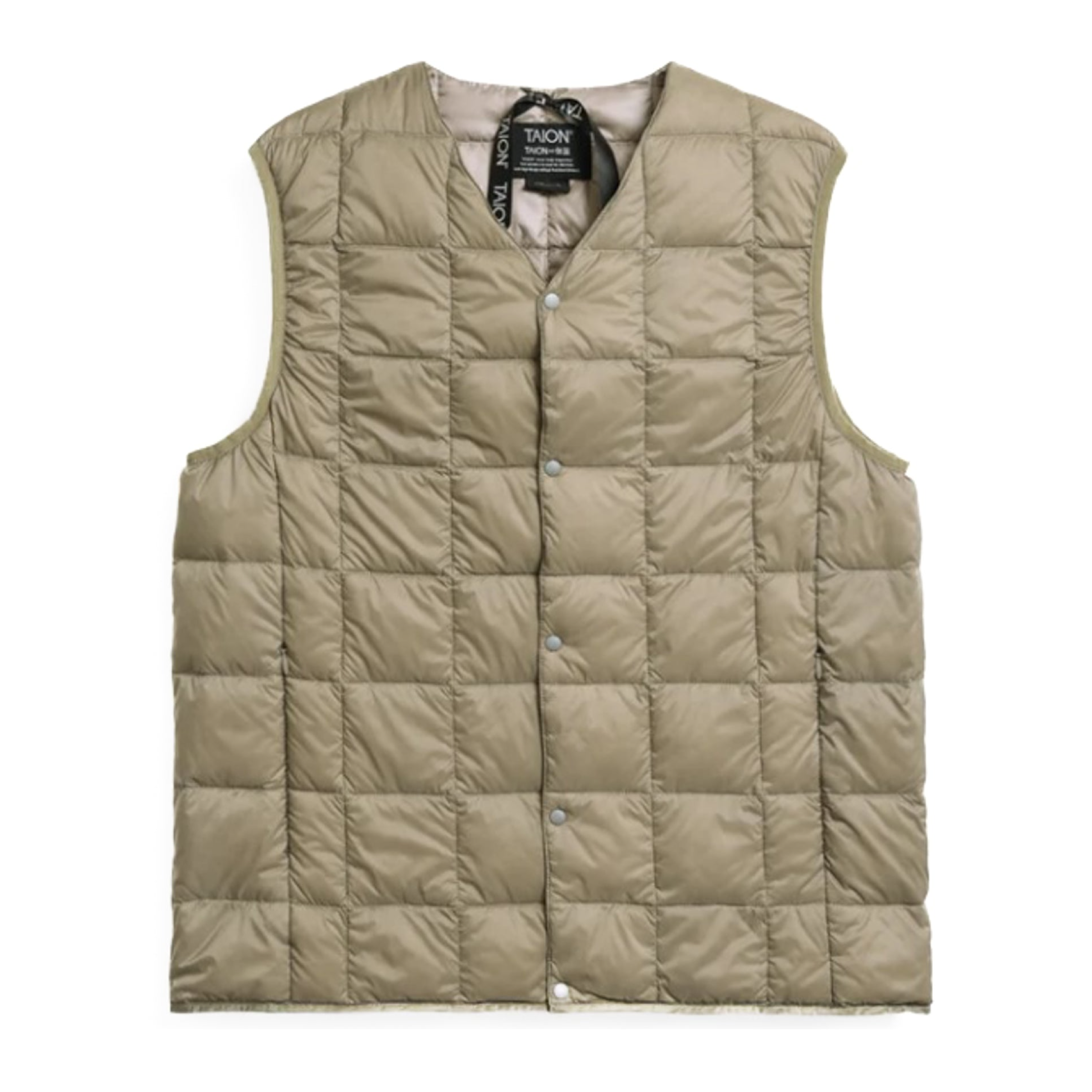 Gilet Crew Neck Button Kakhi