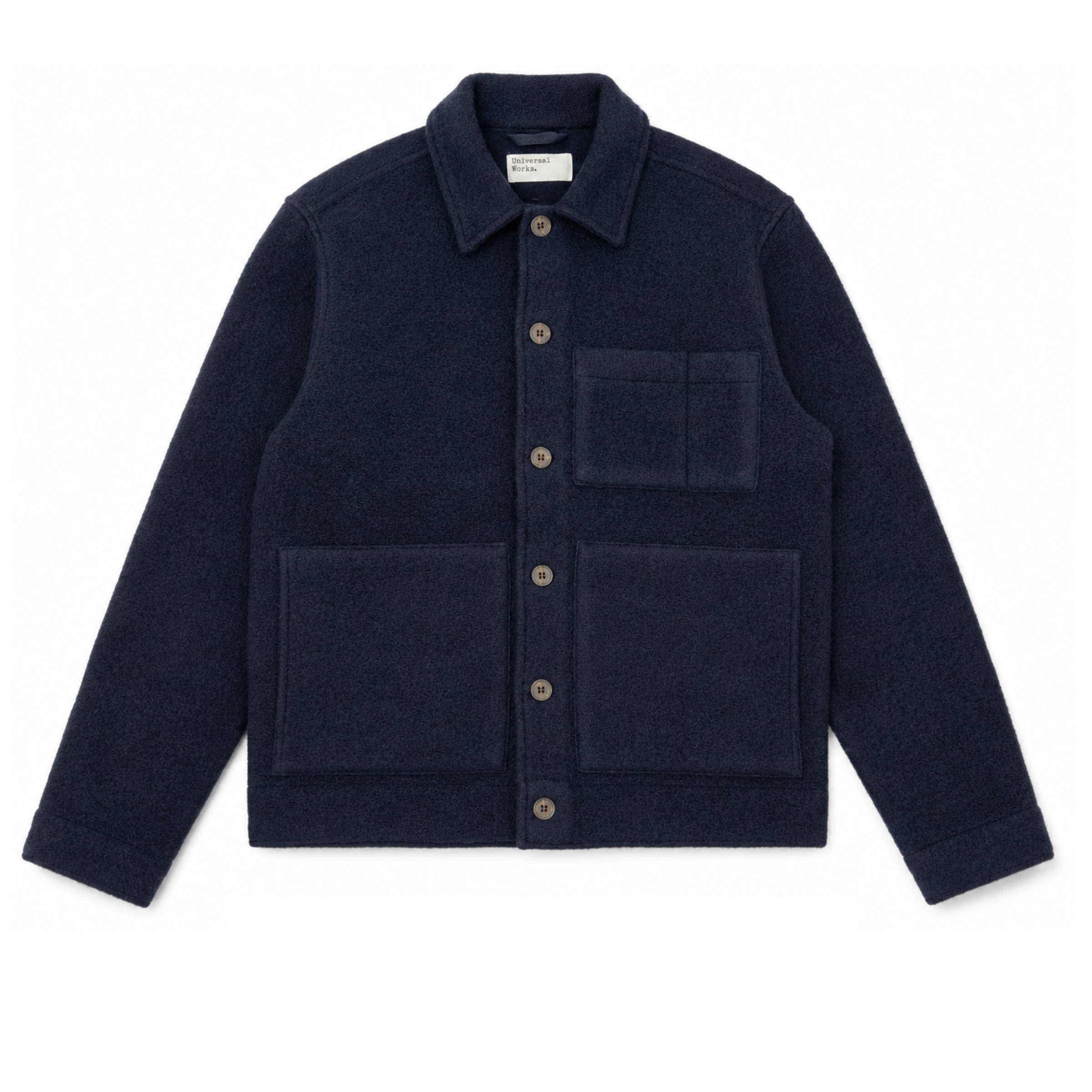 Mann Uniform Wool Fleece Jacke Navy