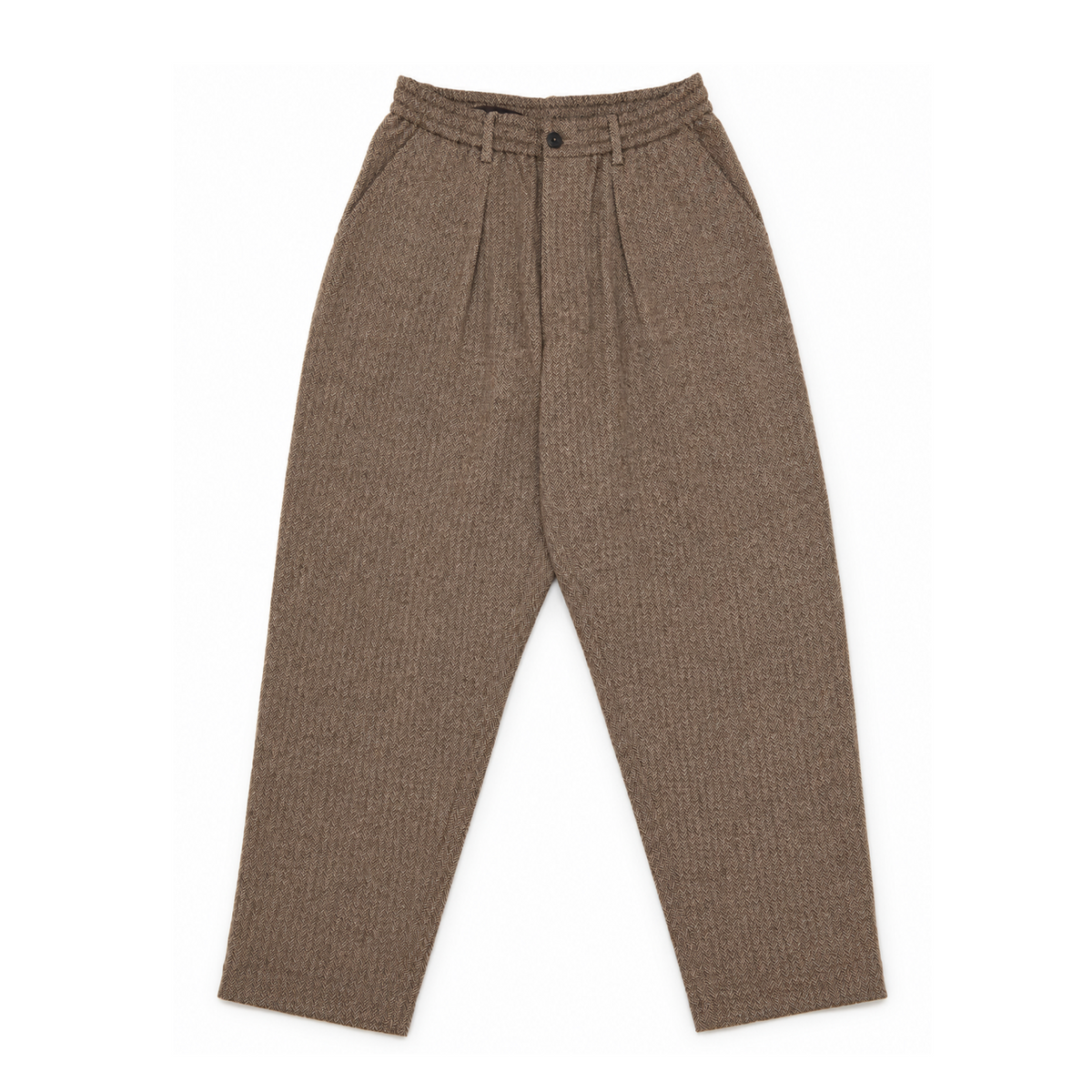 Men's Harringbone Trousers Brown