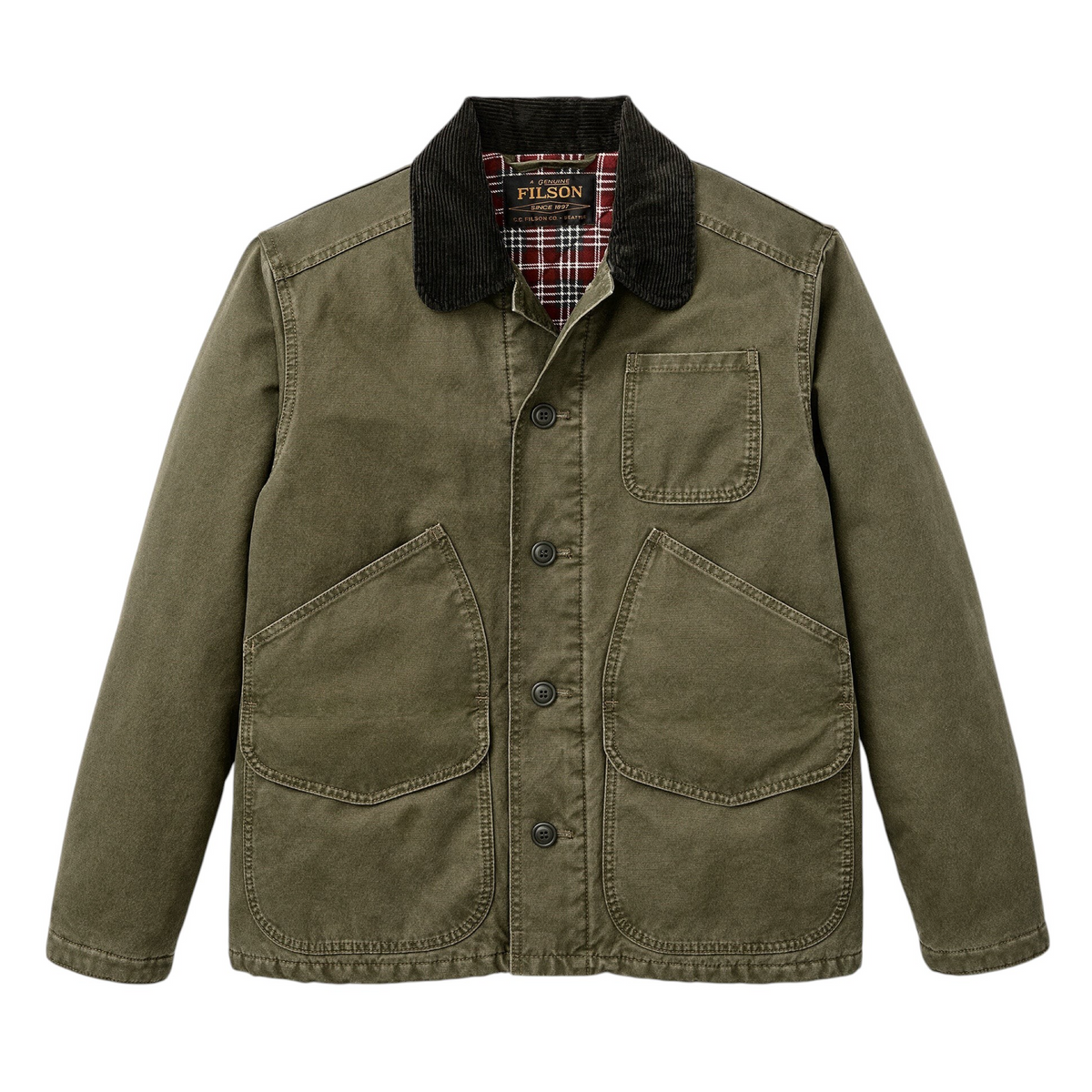 Giacca Insulated Canvas Uomo Dark Olive