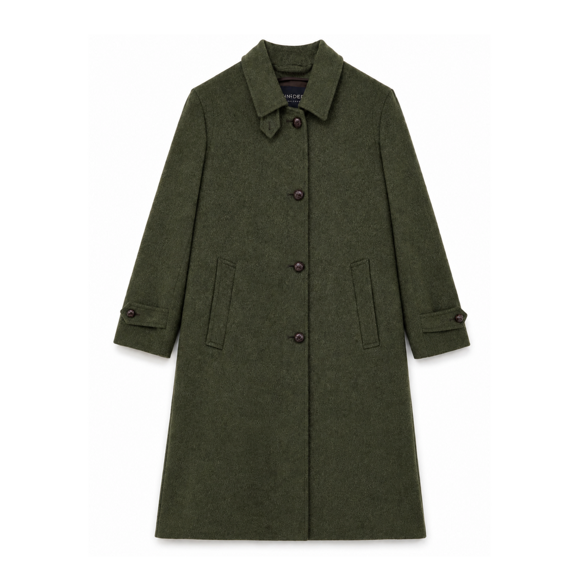 Frau Lena Long Mantel Loden Green