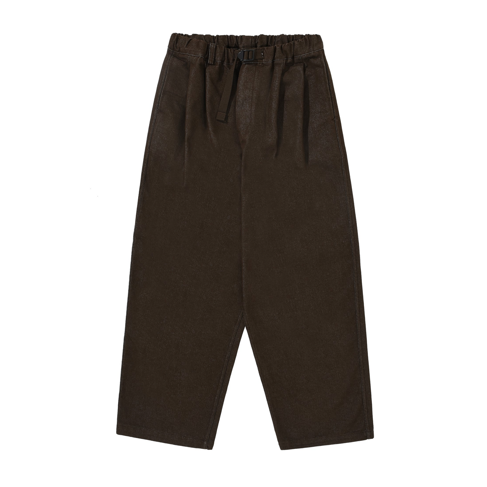 Pantalon Two Tuck Wide Denim Brown