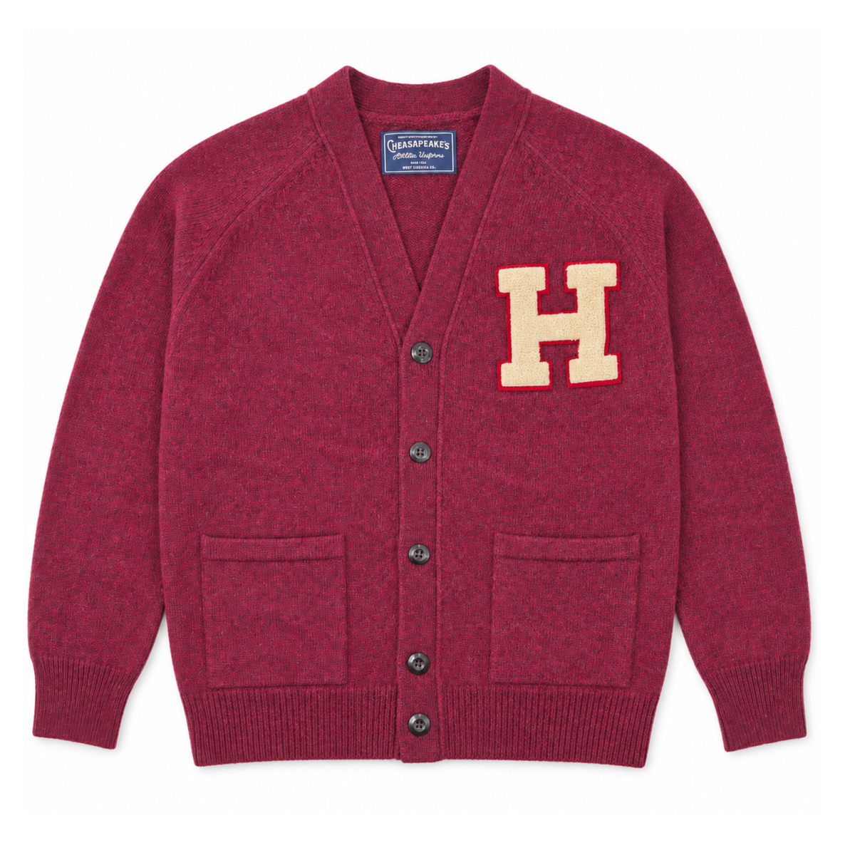 Mann Varsity Strickjacke Burgundy
