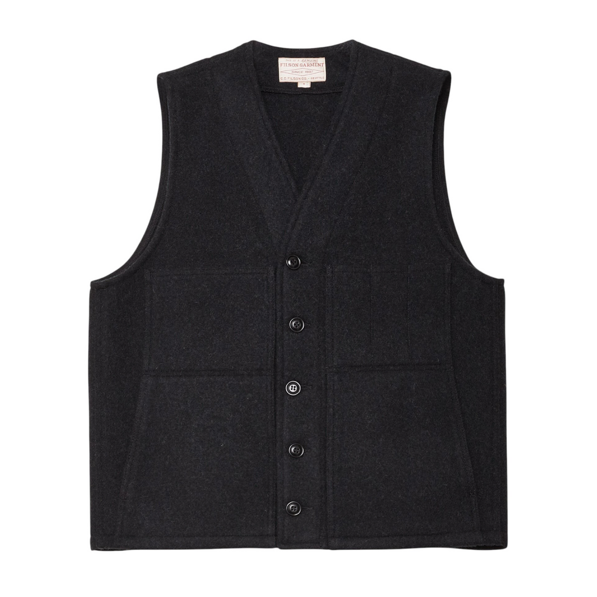 Men's Mackinaw Wool Vest Navy